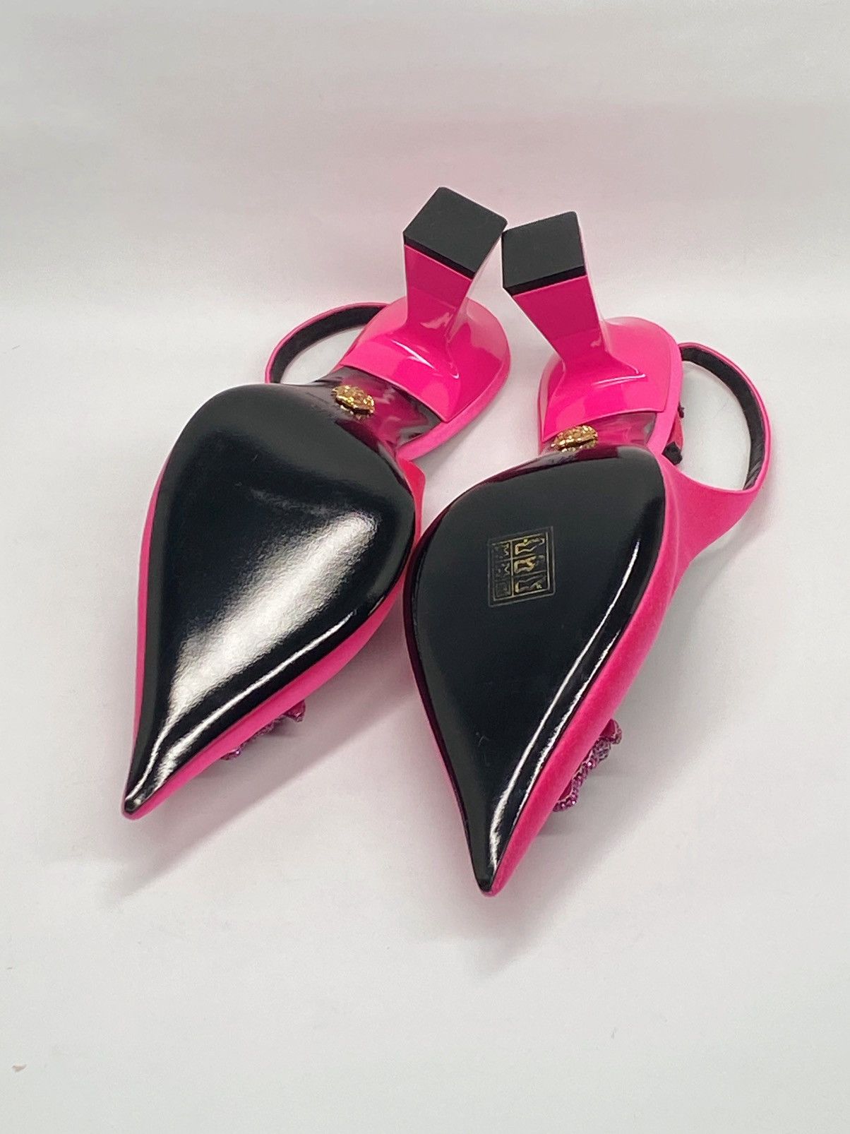 Versace Versace La Medusa Embellished Slingback Pump size 37.5 Size US 7.5 / IT 37.5 - 13 Thumbnail