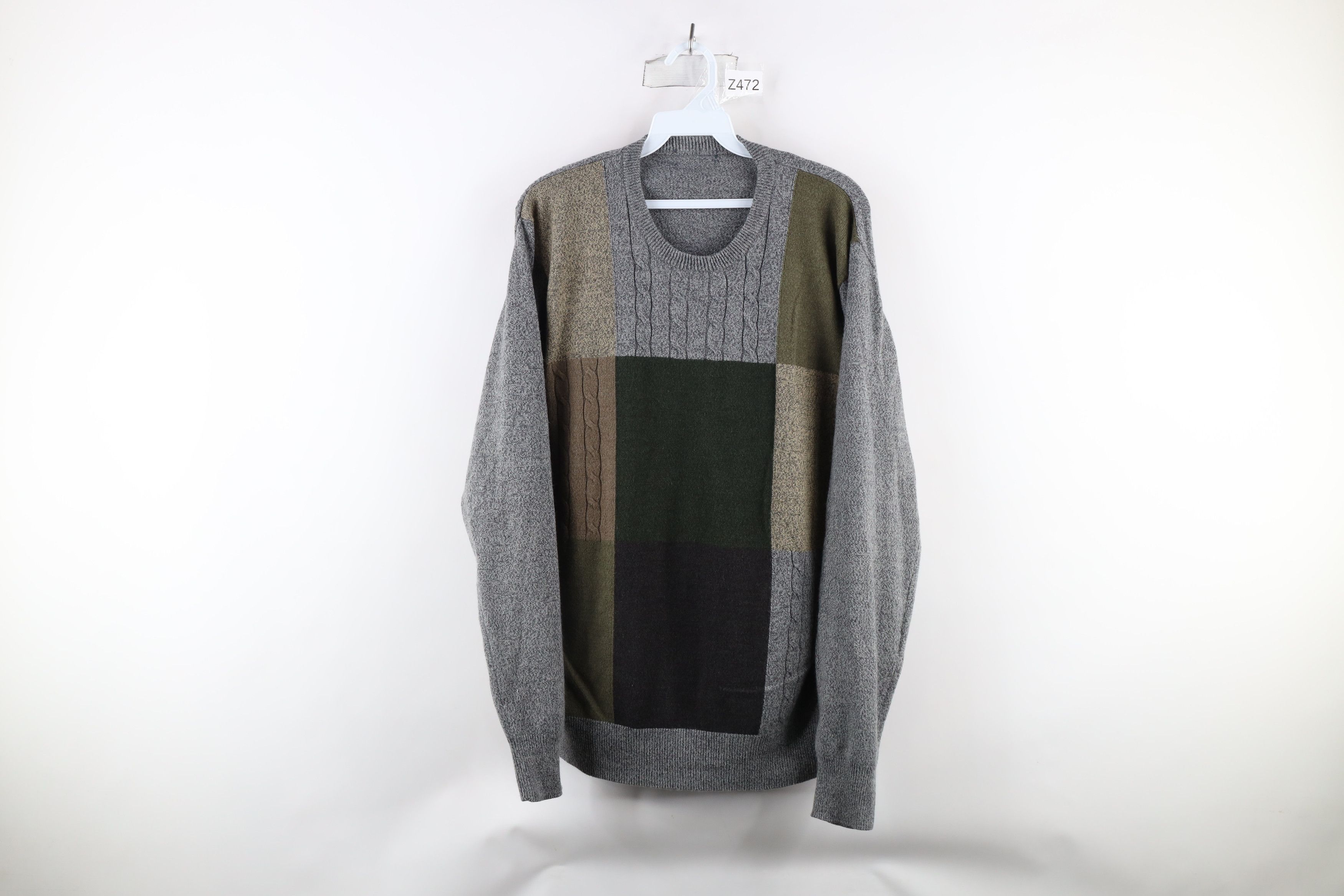 Vintage Vintage 90s Coogi Style Rainbow Checkered Knit Sweater Size US L / EU 52-54 / 3 - 1 Thumbnail