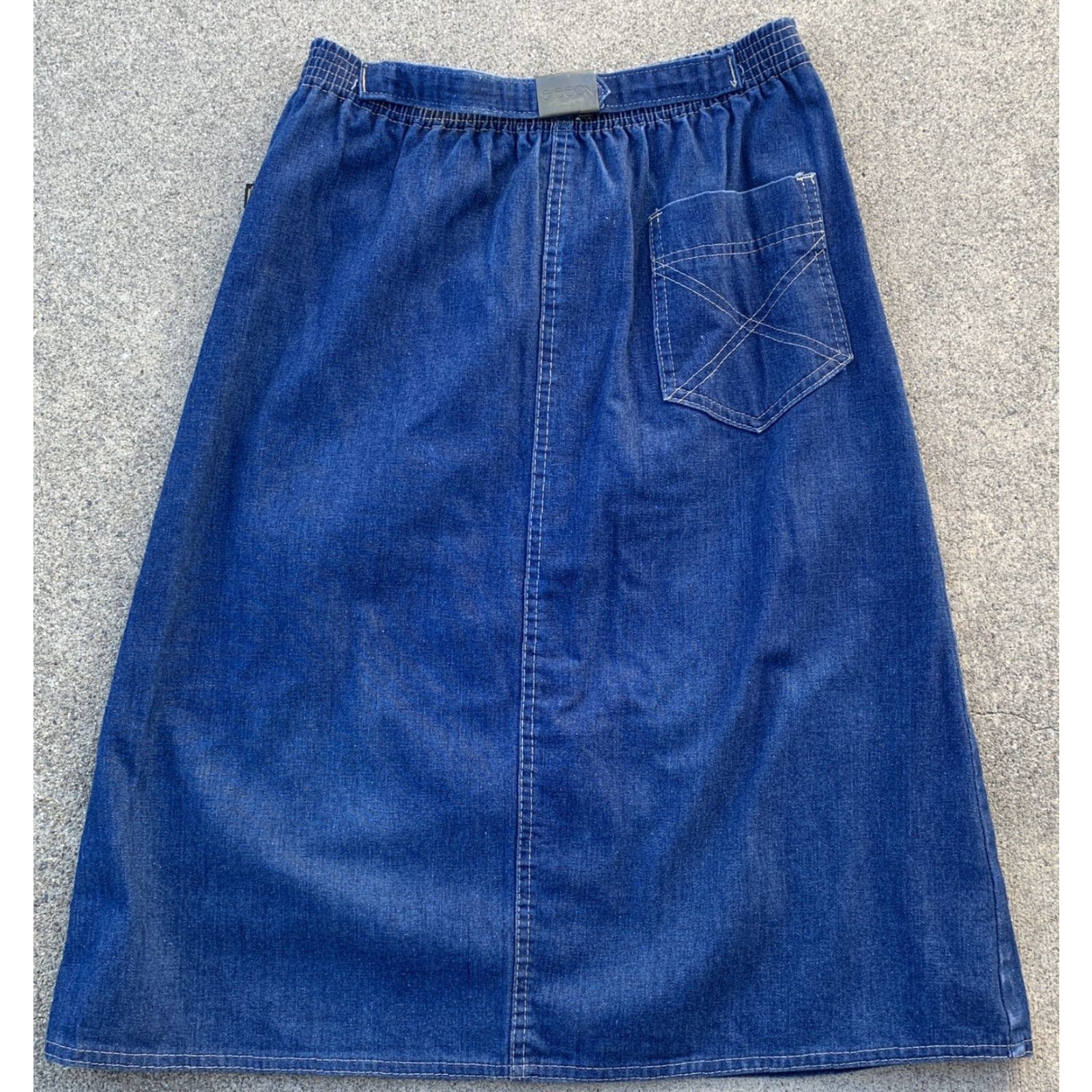 Vintage VINTAGE Sasson Denim Skirt 70s 80s 6 28” Waist Made In USA Union Label Blue Denim Skirt Womens Size 28" / US 6 / IT 42 - 6 Thumbnail