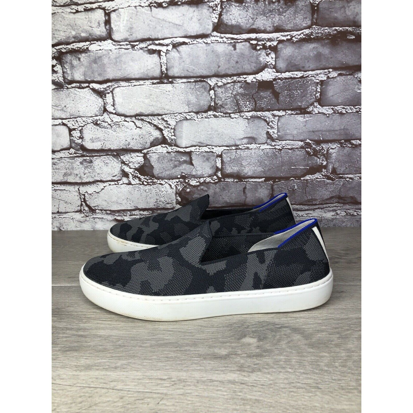 Other Rothy’s The Original Grey Camo Print Fabric Slip On Sneakers Size US 10 / IT 40 - 1 Thumbnail