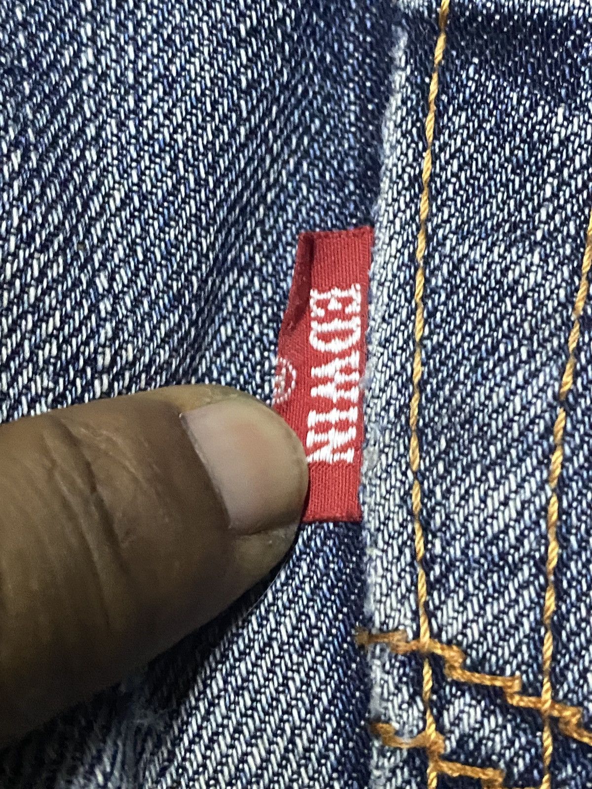 Edwin Vintage Edwin 502 Blue Wash Distressed Jeans Size US 31 - 15 Thumbnail