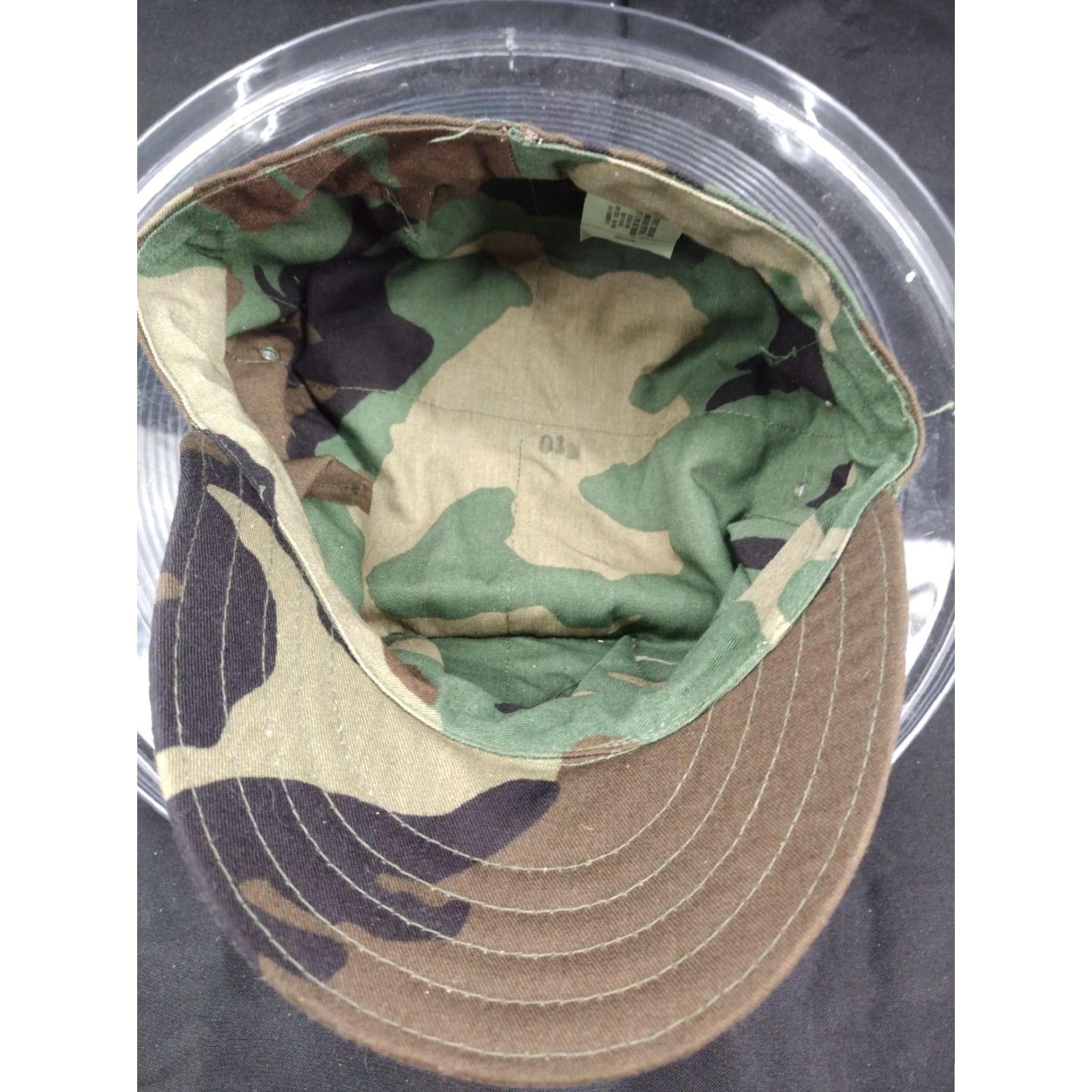 Vintage US Army Military Cap Utility Medium Woodland Shirt Men M Cotton Blend Army Cap Green US Army USA Size ONE SIZE - 5 Thumbnail