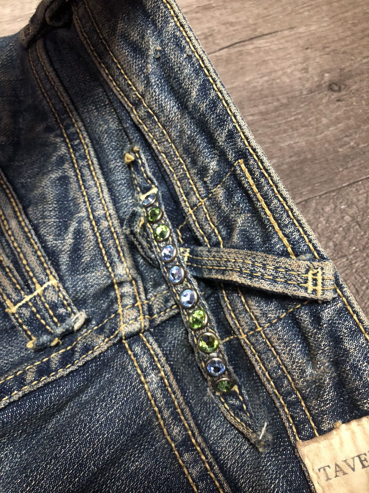 Taverniti × Vintage Distressed Denim Taverniti Jeans Courtney Flare Design Size 27" / US 4 / IT 40 - 16 Thumbnail