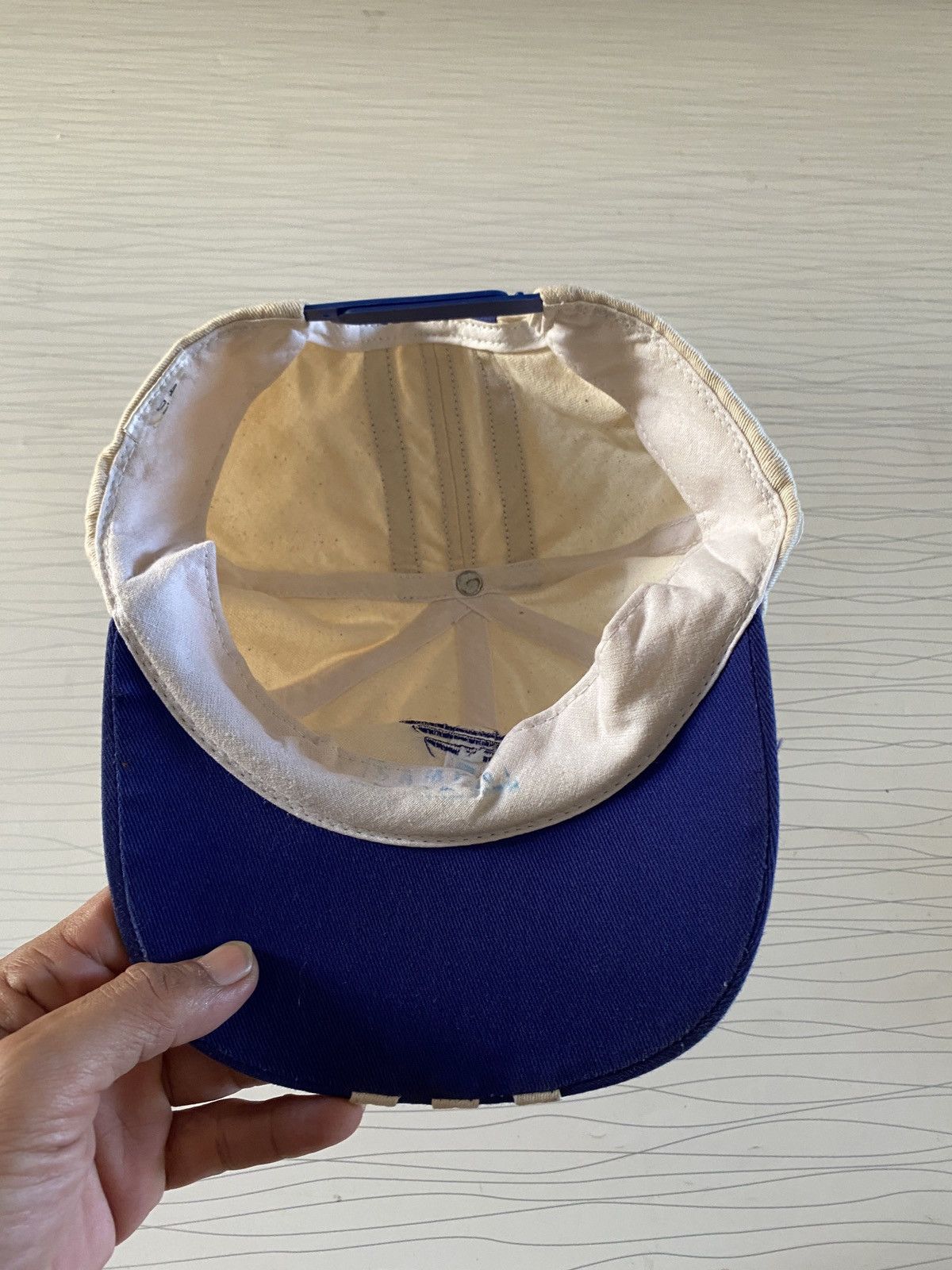 Adidas Vintage Adidas White Blue Cap Hat Size ONE SIZE - 8 Thumbnail