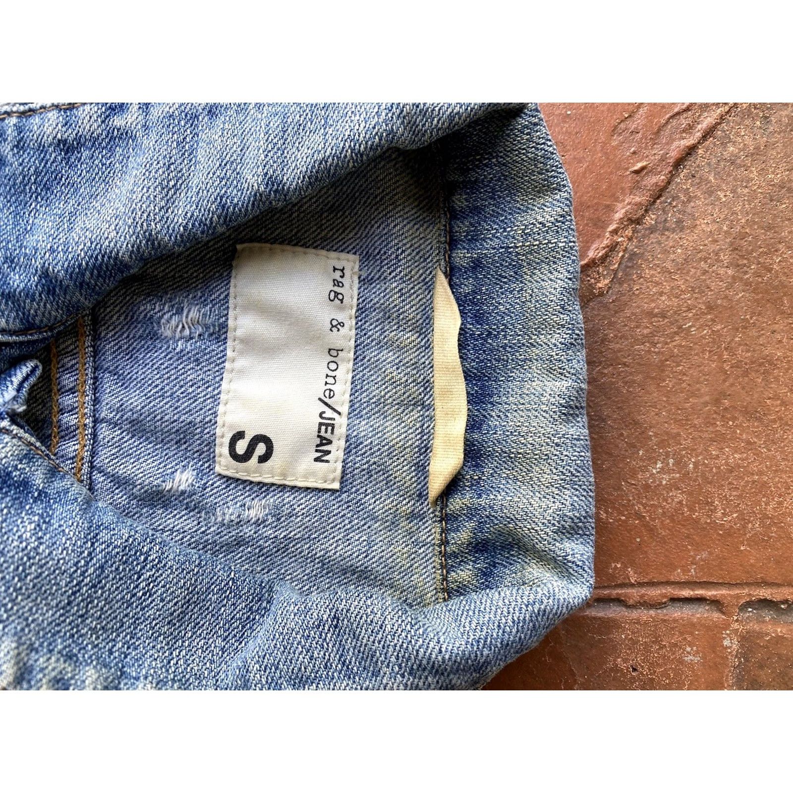 Rag & Bone Rag & Bone Denim Jean Vest Womens Small Blue Distressed Size 28" / US 6 / IT 42 - 2 Thumbnail