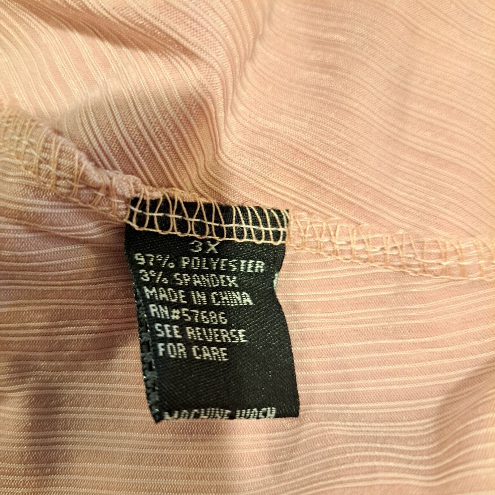 Other Miss Lili Pale Pink Wrap Top Blouse Snap Ribbed Plus Size 3X Size 3XL / US 20-22 - 9 Thumbnail