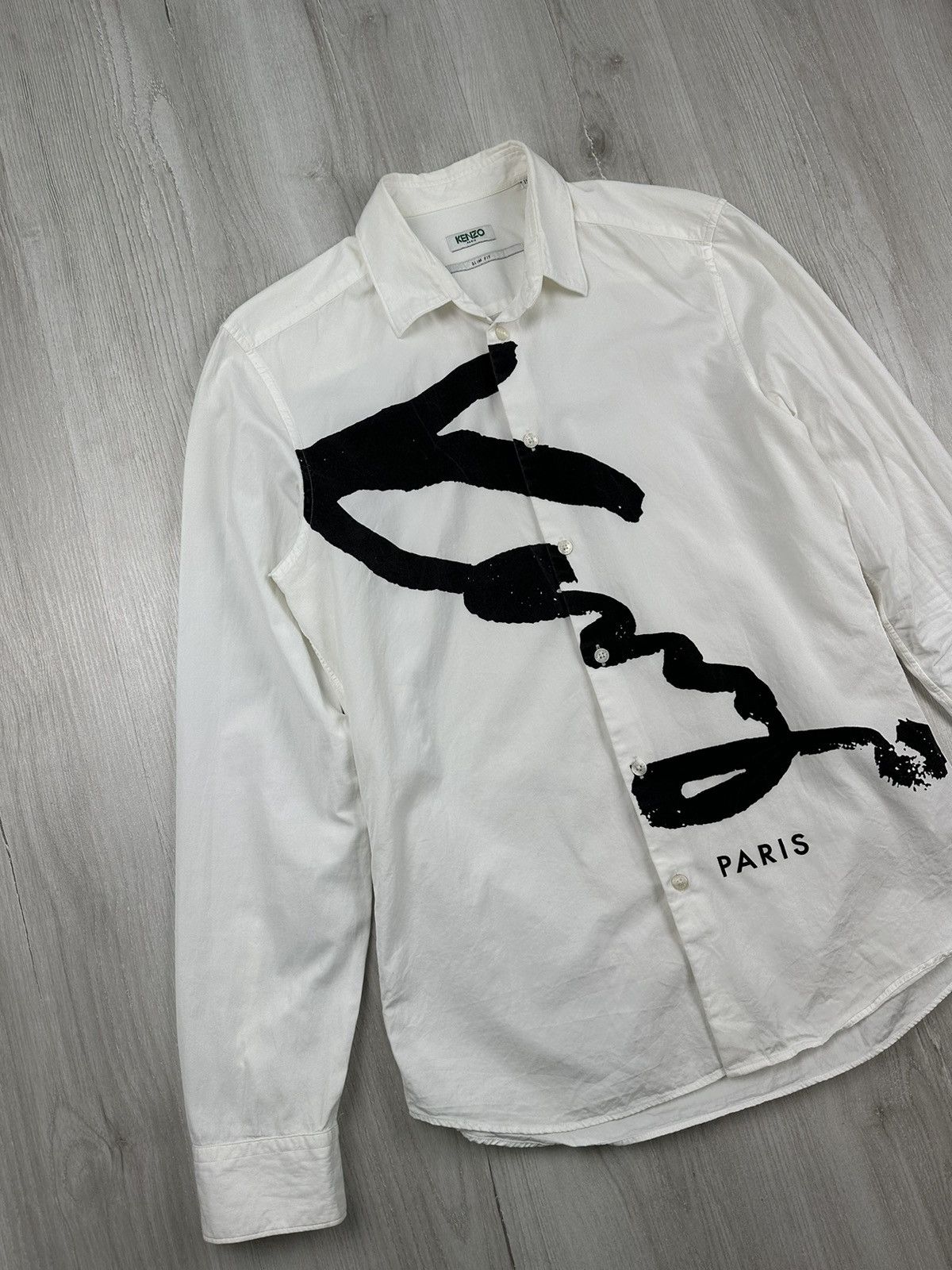 Kenzo Kenzo Paris Summer Spring 2017 Signature Slim Fit Shirt Size US S / EU 44-46 / 1 - 2 Thumbnail