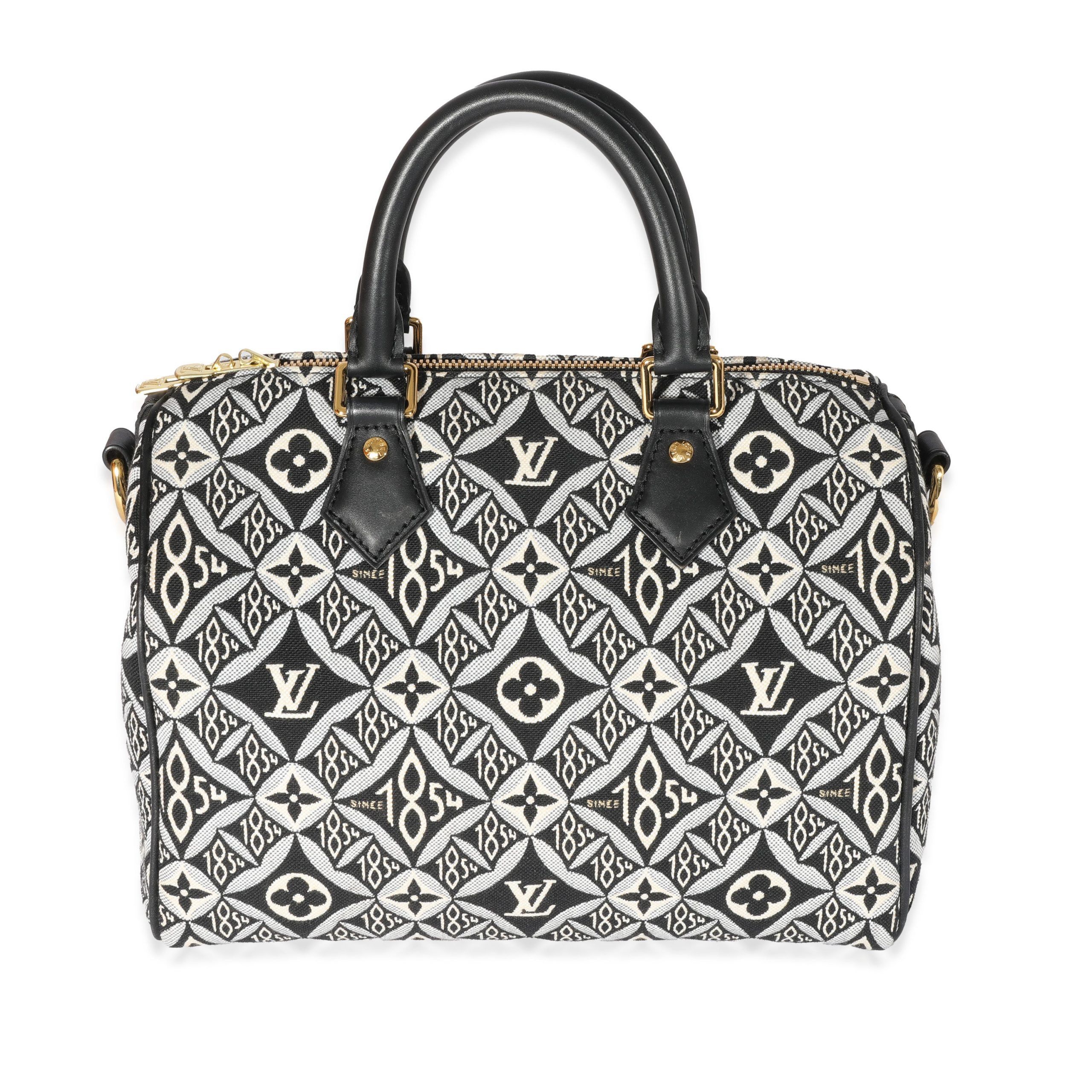 image of Louis Vuitton Grey Jacquard Since 1854 Speedy Bandouliere 25, Women's