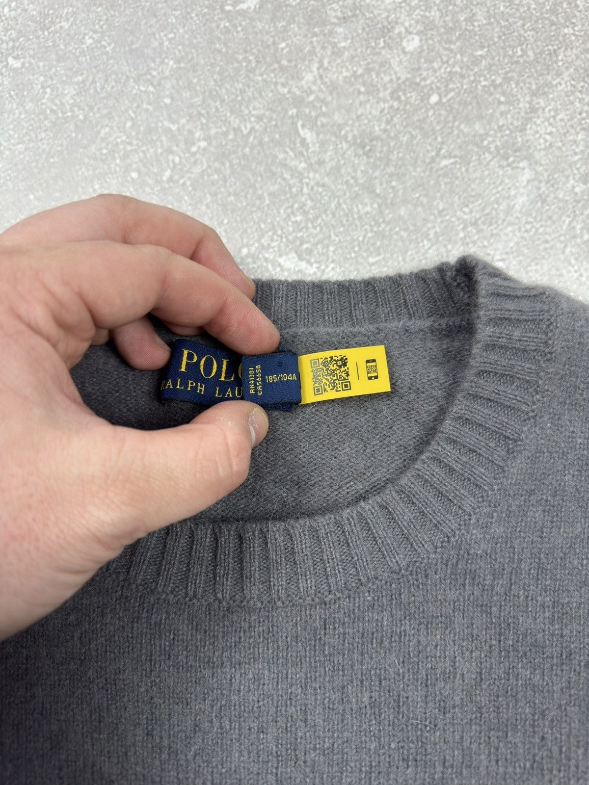 Polo Ralph Lauren Polo Ralph Lauren Wool Alpaca Hair Grey Sweater Crew Neck Size US XL / EU 56 / 4 - 7 Thumbnail
