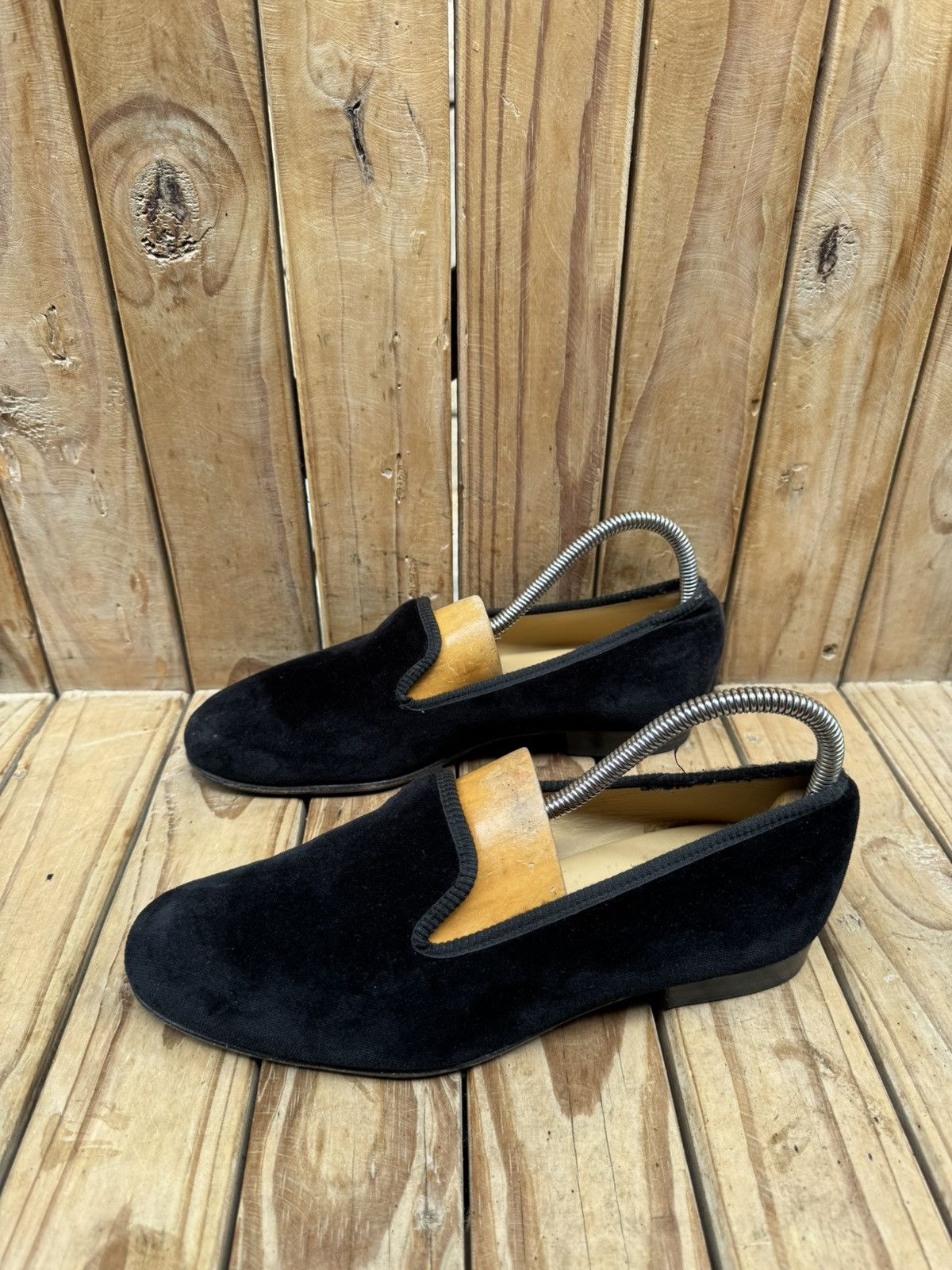 Tricker's Tricker’s black velvet mens pull on loafers UK 7 USA 8 Size US 7 / EU 40 - 4 Thumbnail