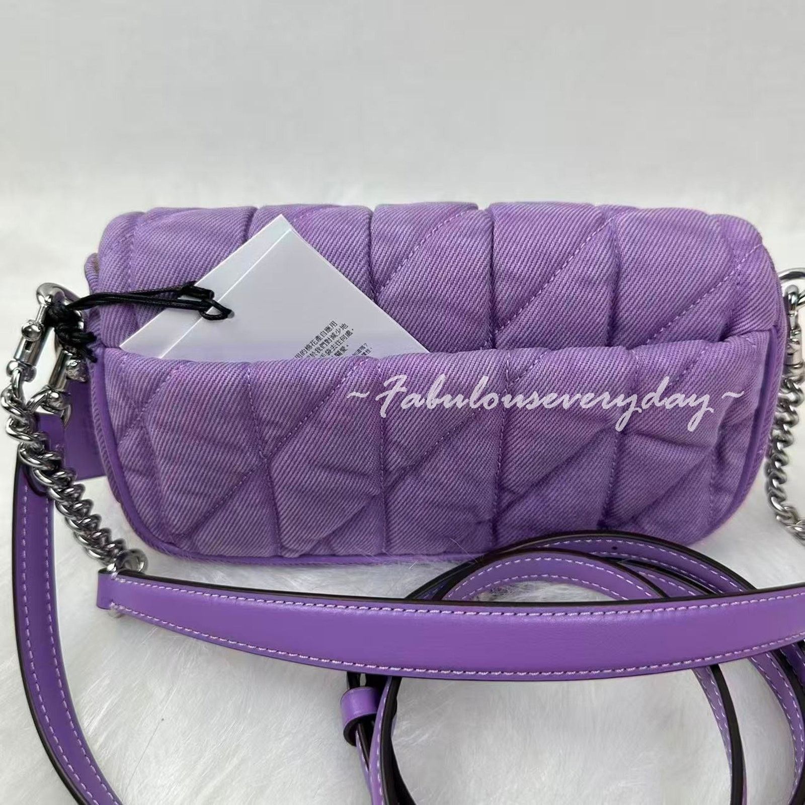 Coach Coach Hailey Flap Shoulder xbody Quilted Denim/Silver/Iris Size ONE SIZE - 4 Thumbnail