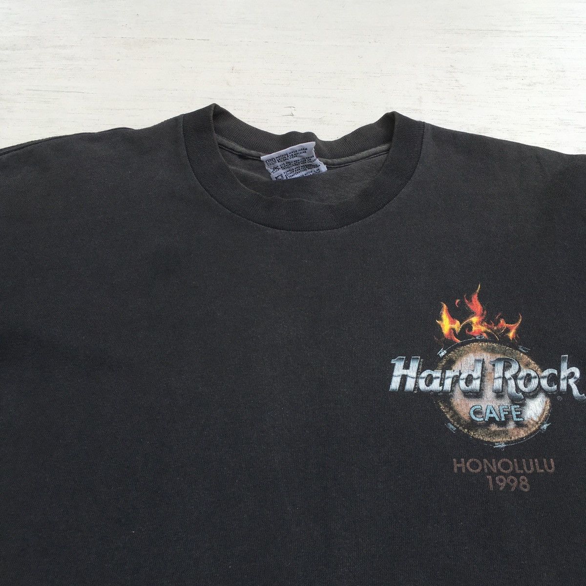 Hard Rock Cafe Rare Sun Faded Vintage 90s Hard Rock Cafe Honolulu Size US S / EU 44-46 / 1 - 20 Thumbnail
