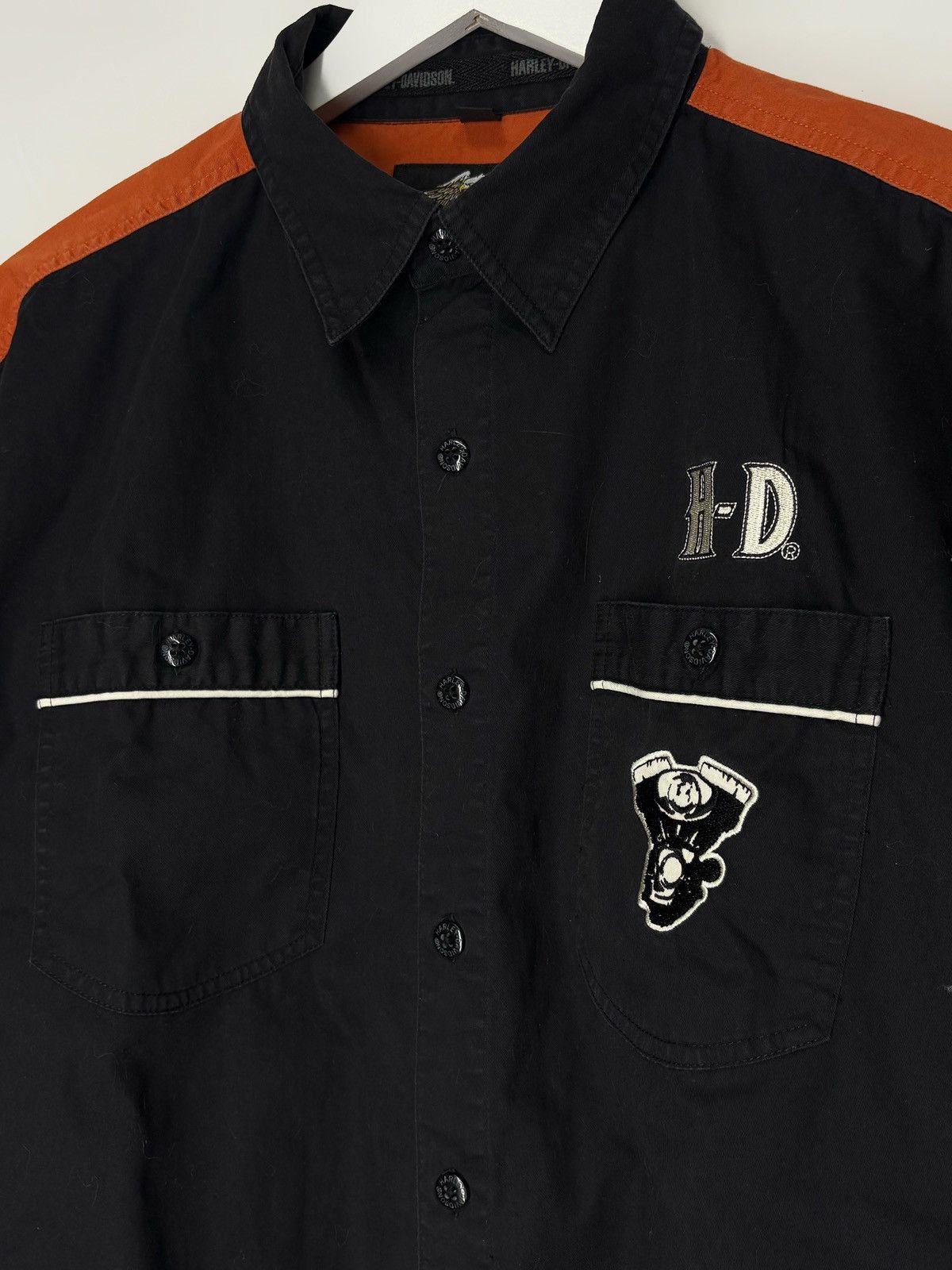 Harley Davidson Harley Davidson Shirt Short Sleeve Button Up Vintage Size US L / EU 52-54 / 3 - 4 Thumbnail