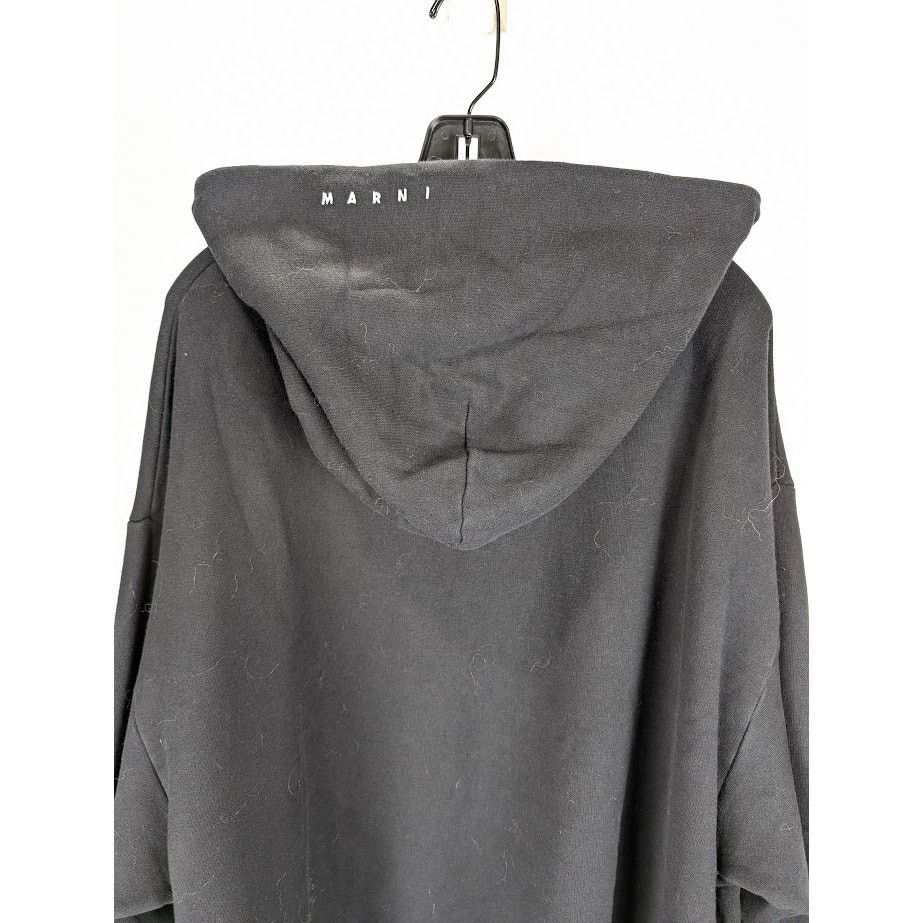 Marni o1rshd1 Brushed Organic Cotton Sweatshirt Hoodie in Black Size US L / EU 52-54 / 3 - 11 Thumbnail