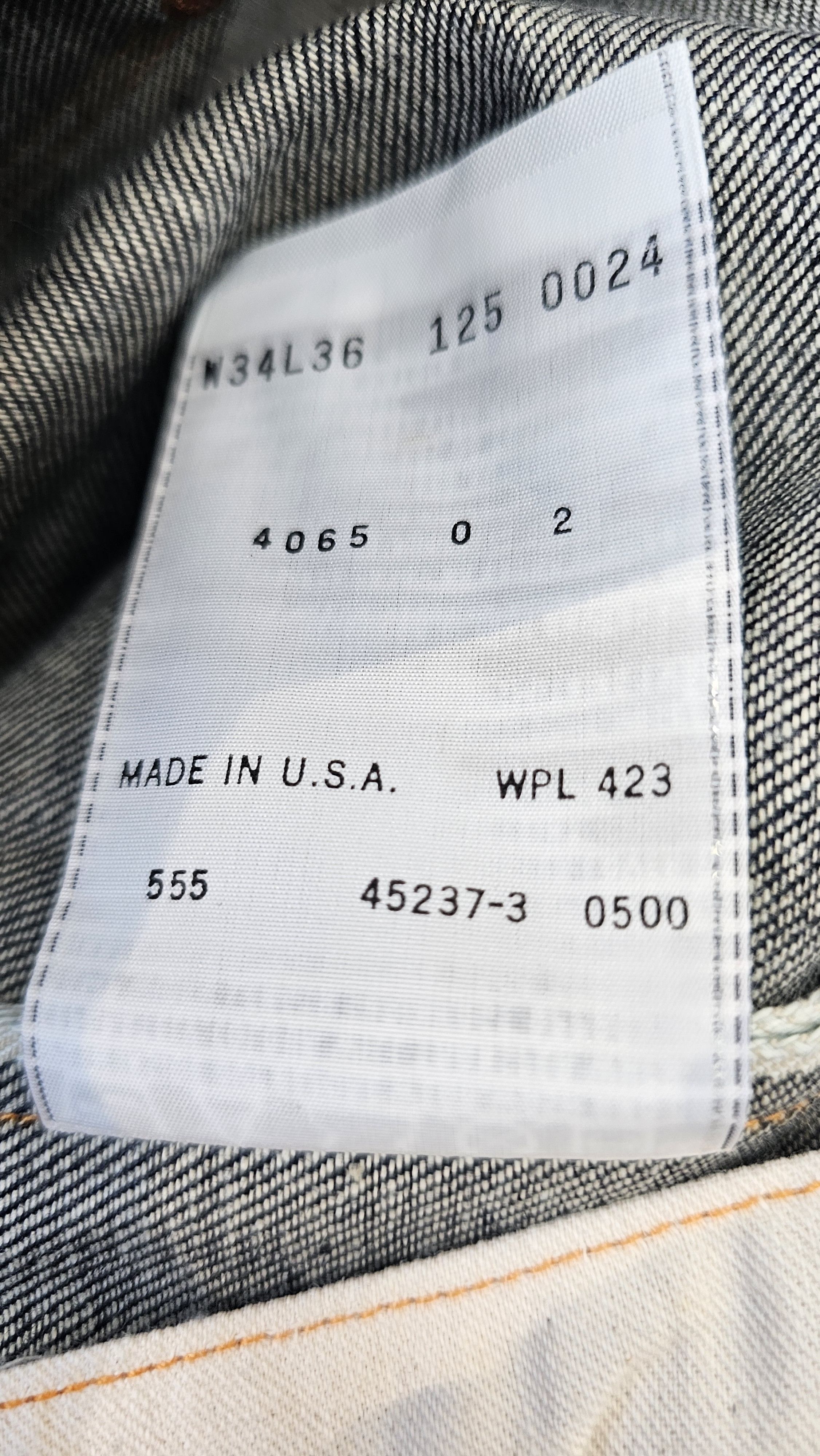 Levi's Rare LEVI'S 125 L.V.C. 555 Valencia Street model 1873 rigid Size US 34 / EU 50 - 5 Thumbnail