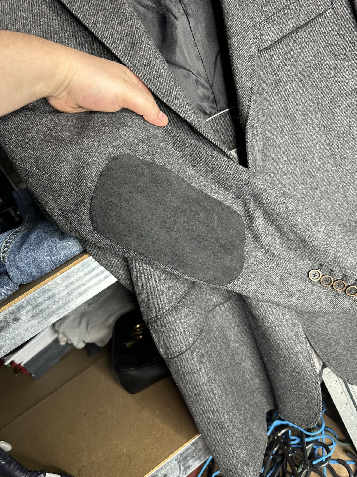 Balmain Balmain Grey Blazer Jacket Elbow Patches Size 48 Size 48R - 7 Thumbnail