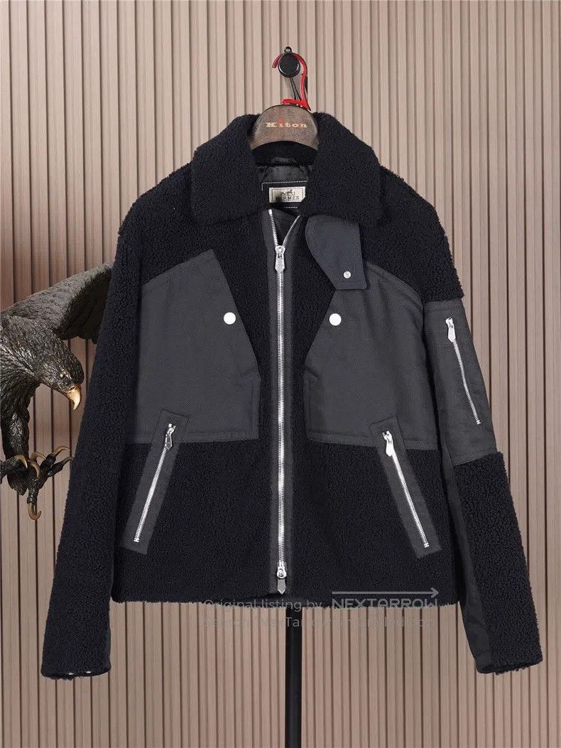 Hermes Hermes Mens Runway Leather Jacket Size US M / EU 48-50 / 2 - 1 Thumbnail