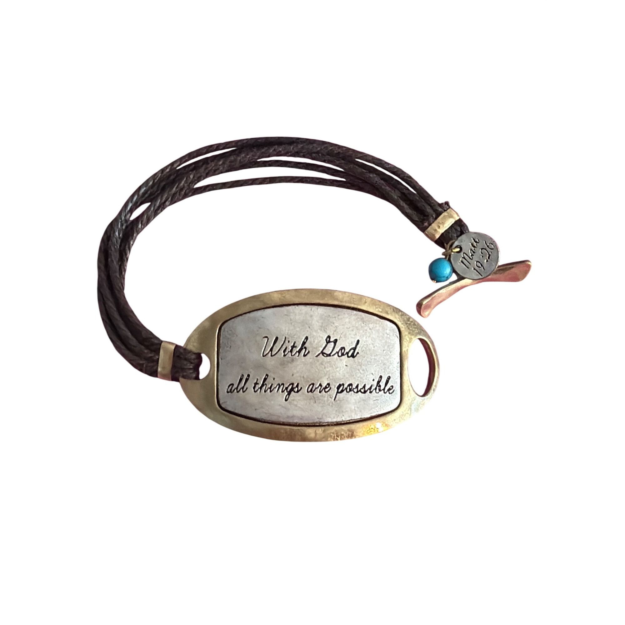 Other With God All Things Are Possible Inspirational Bracelet Brai Size ONE SIZE - 4 Thumbnail