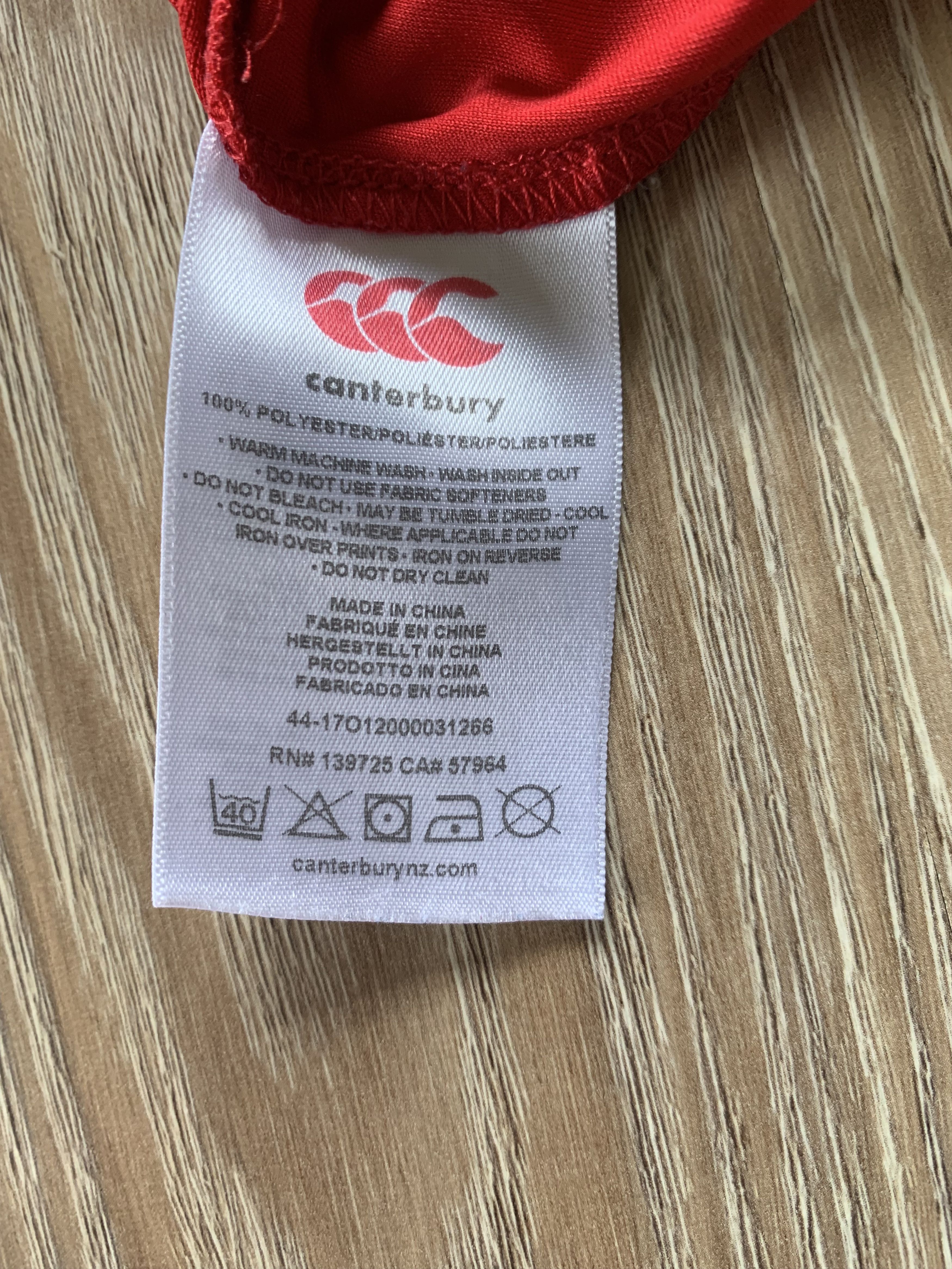 Canterbury of New Zealand Canterbury Rugby Red Training T Shirt Size US S / EU 44-46 / 1 - 7 Thumbnail