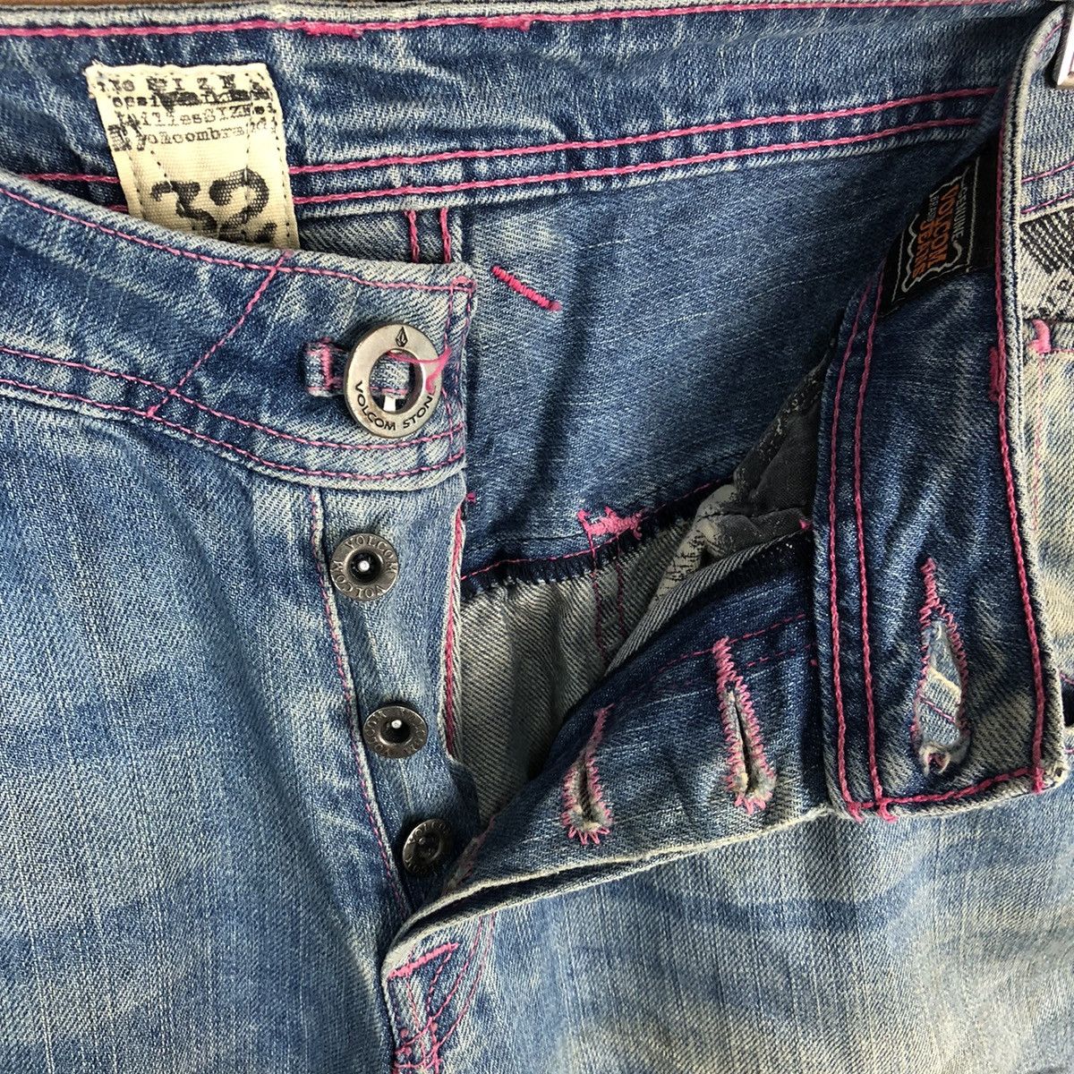 Volcom Volcom vintage skate Blue faded Denim Pants #A1169 Size US 33 - 11 Thumbnail
