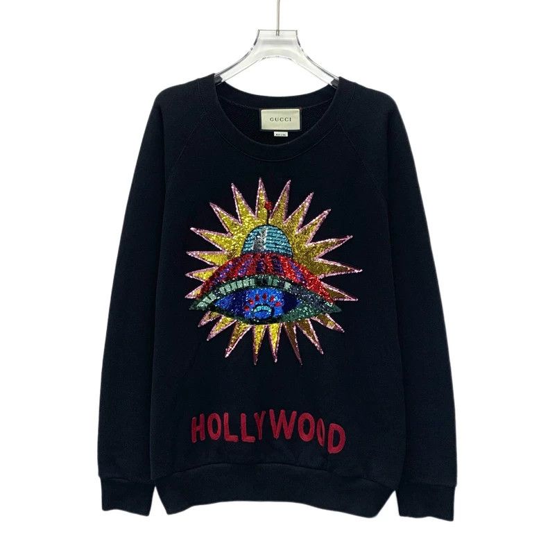 Dior black sequined cotton crewneck sweatshirt-dmc Size US S / EU 44-46 / 1 - 1 Thumbnail