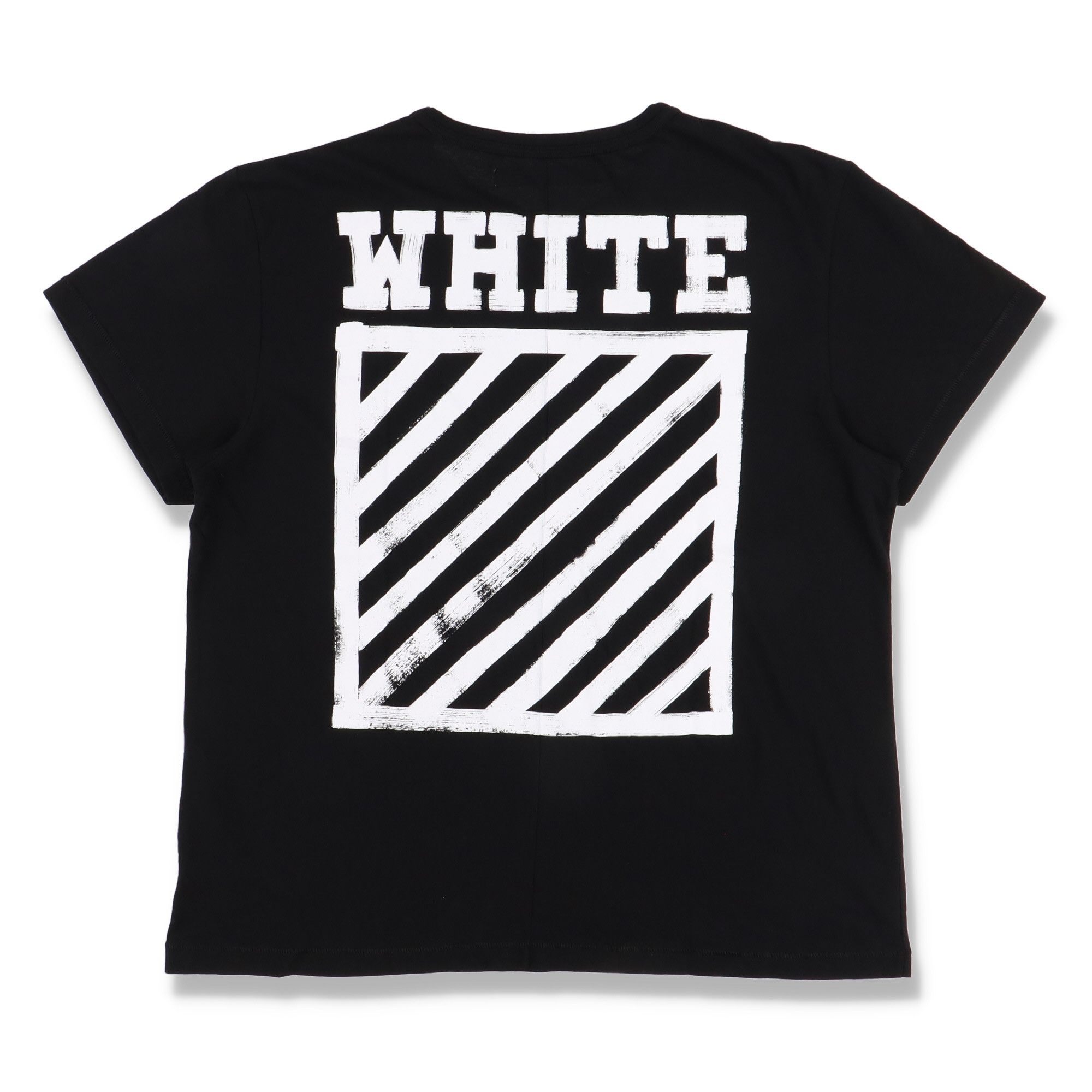 Off-White Black Brushed Diagonals Logo Oversized T-Shirt Size US L / EU 52-54 / 3 - 1 Thumbnail