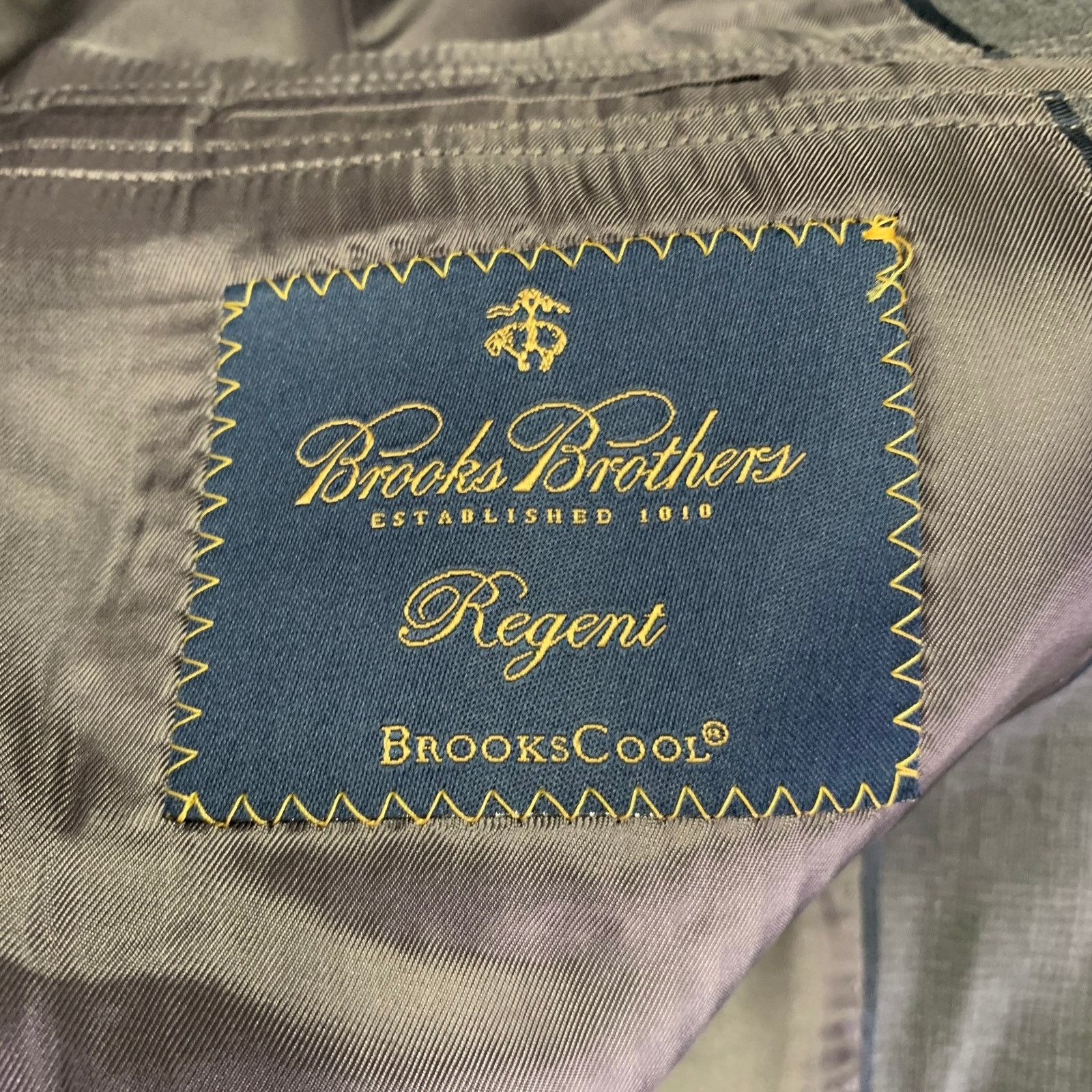 Brooks Brothers Size 44 Grey Glenplaid Wool Polyester Sport Coat Size 44R - 8 Thumbnail