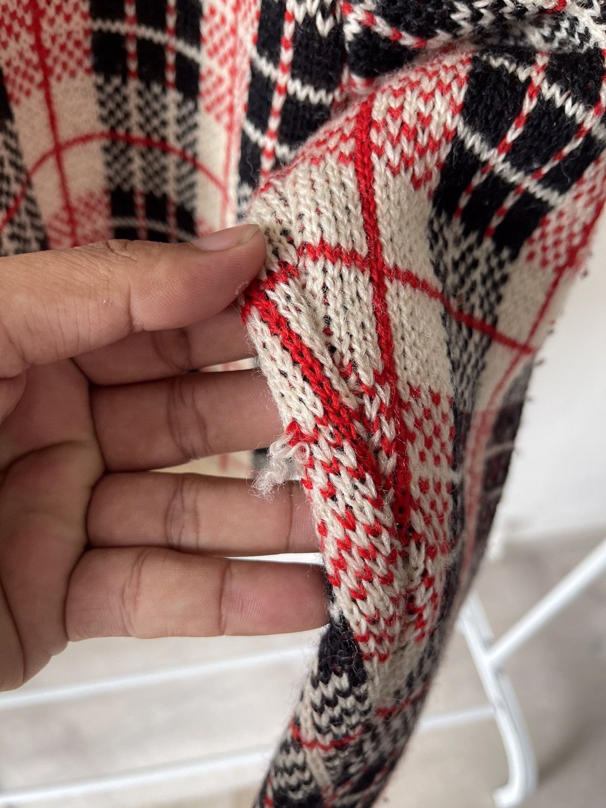 Issey Miyake 80s Issey Miyake Wool Plaid Knitwear A1 Size US S / EU 44-46 / 1 - 9 Thumbnail