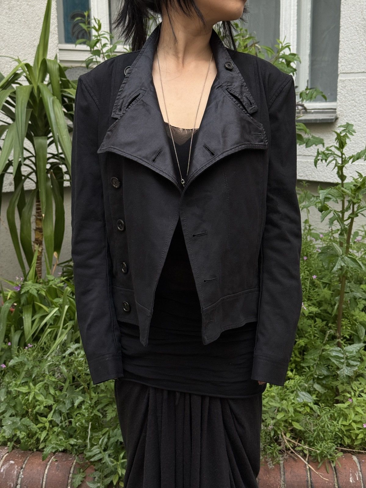 Ann Demeulemeester Ann Demeulemeester buttons biker jacket Size XXS / US 00 / IT 34 - 1 Thumbnail