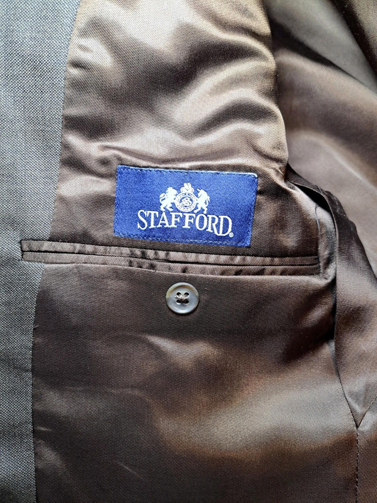 Stafford NEW Stafford Sport Coat Mens 38S Brown Super 100's Wool Size 38S - 7 Thumbnail