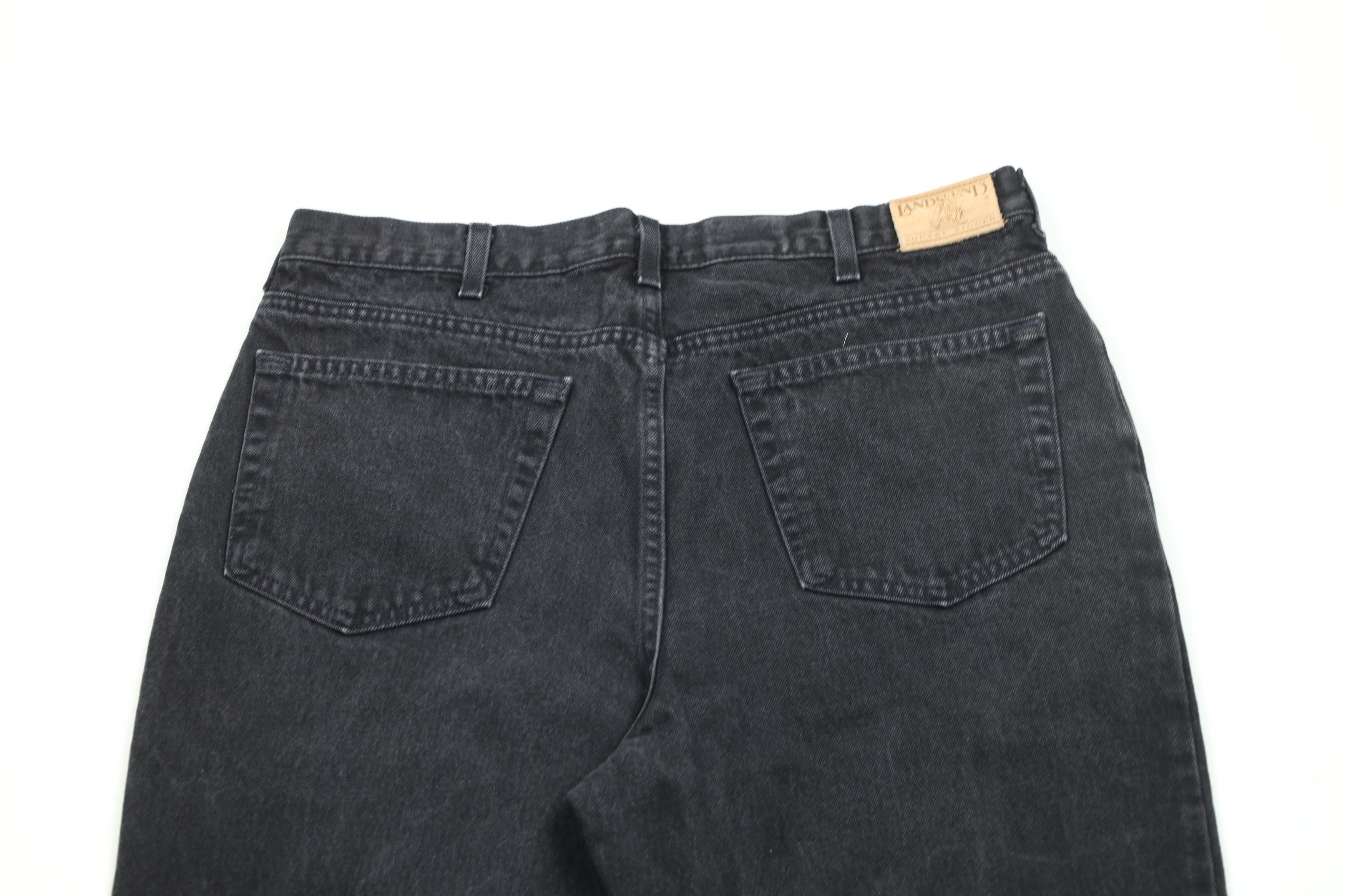 Lands' End × Vintage Vintage 90s Lands End Tapered Leg Denim Jeans Black USA Size US 34 / EU 50 - 11 Thumbnail