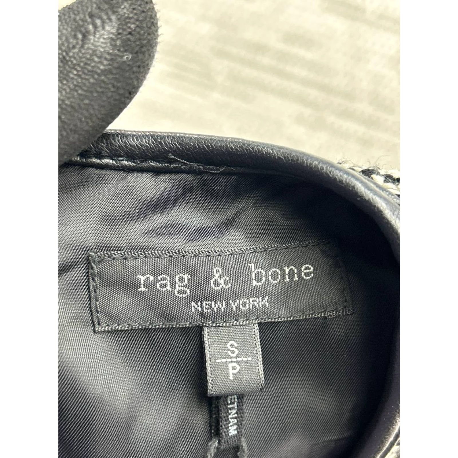 Rag & Bone Rag And Bone Mini Dress Womens Small Multi Cotton Knit Faux Leather Trim Sleeveless Crew Neck Short Party/Cocktail Casual Size S / US 4 / IT 40 - 4 Thumbnail