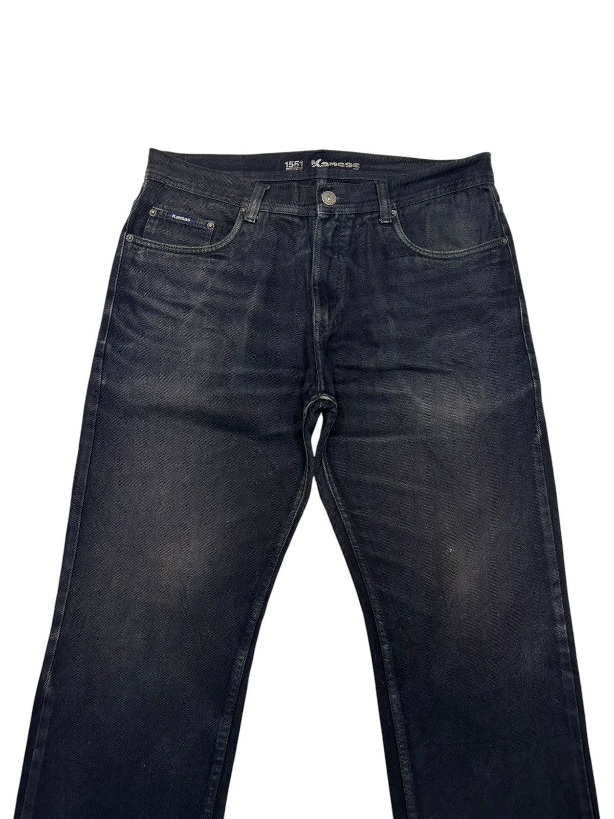 Kapital Vintage KANSAS DENIM FOR LIFE Faded Black Jeans Size US 35 - 5 Thumbnail