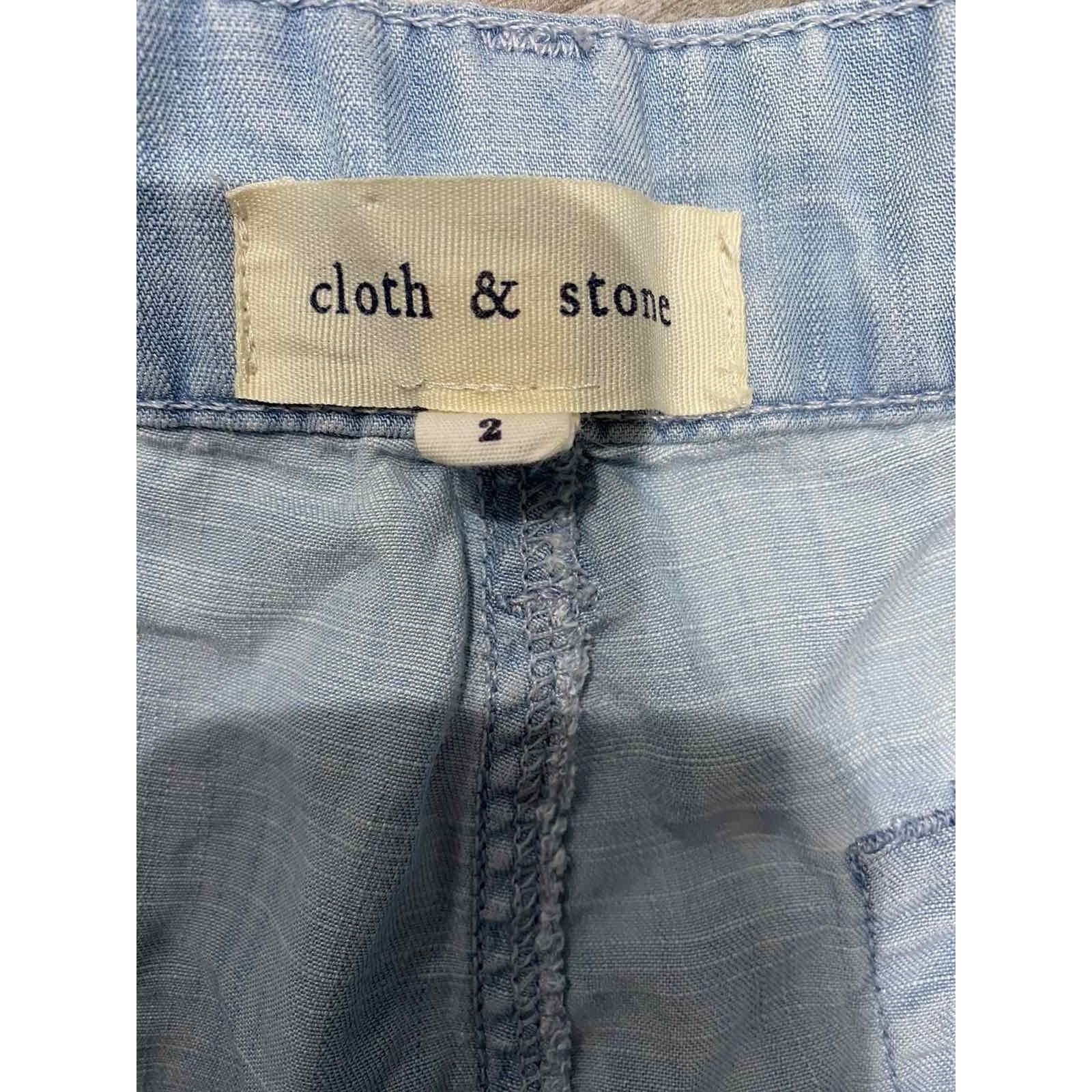 Slate & Stone CLOTH AND STONE Women Tencel Brezy Jeans Size 2 Wide A000864 Size 26" / US 2 / IT 38 - 4 Thumbnail