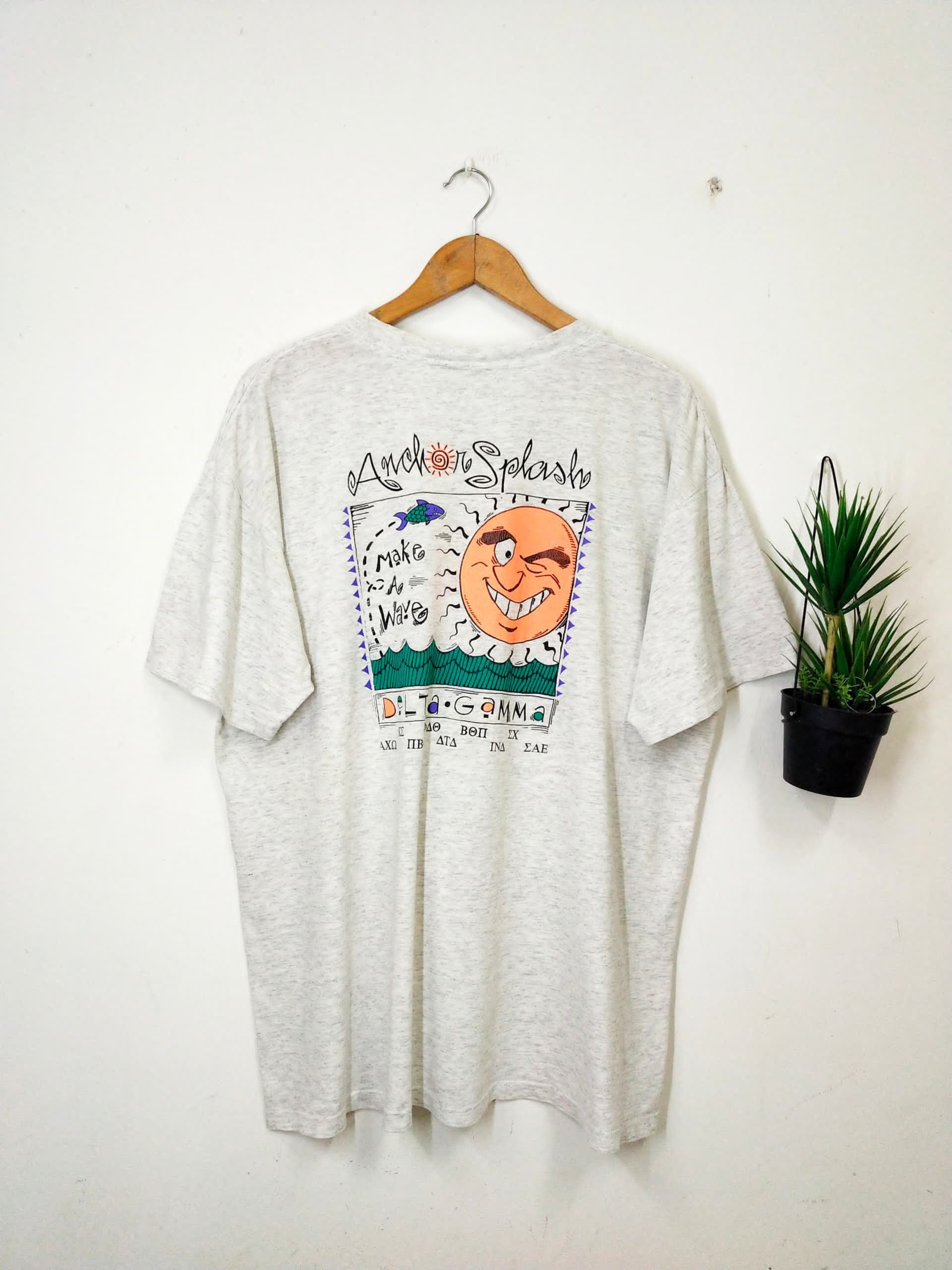 Vintage Vintage 1991 Anchor Splash Art promo single stich t shirt Size US XL / EU 56 / 4 - 1 Thumbnail