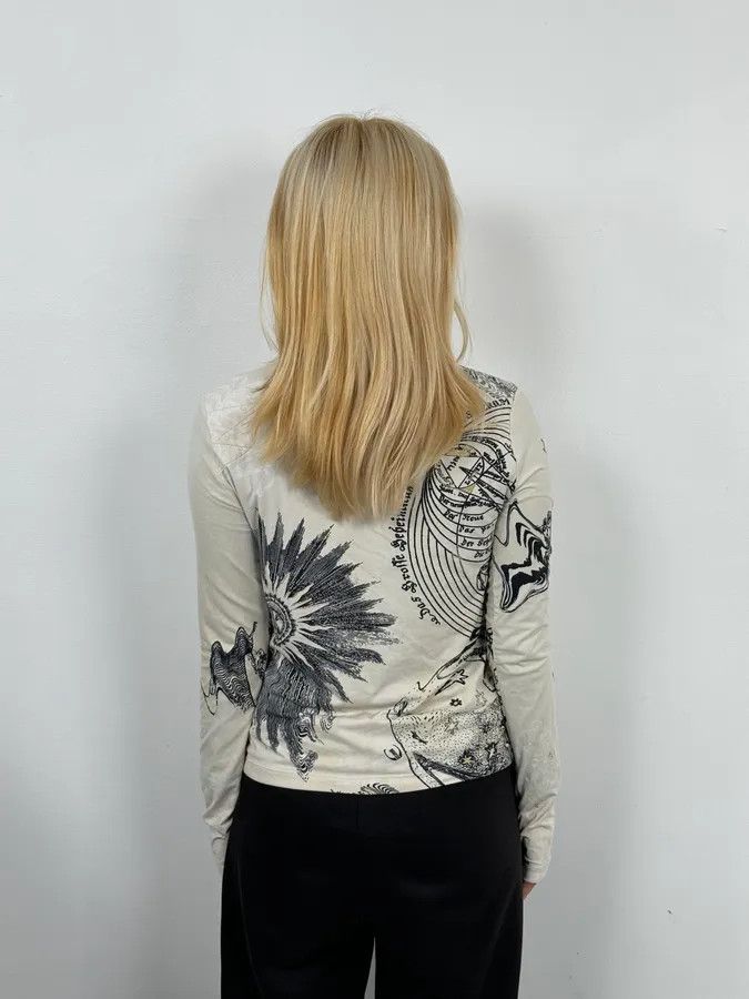 Just Cavalli AW2003 Cavalli Beige Turtleneck Longsleeve Size XS / US 0-2 / IT 36-38 - 3 Thumbnail