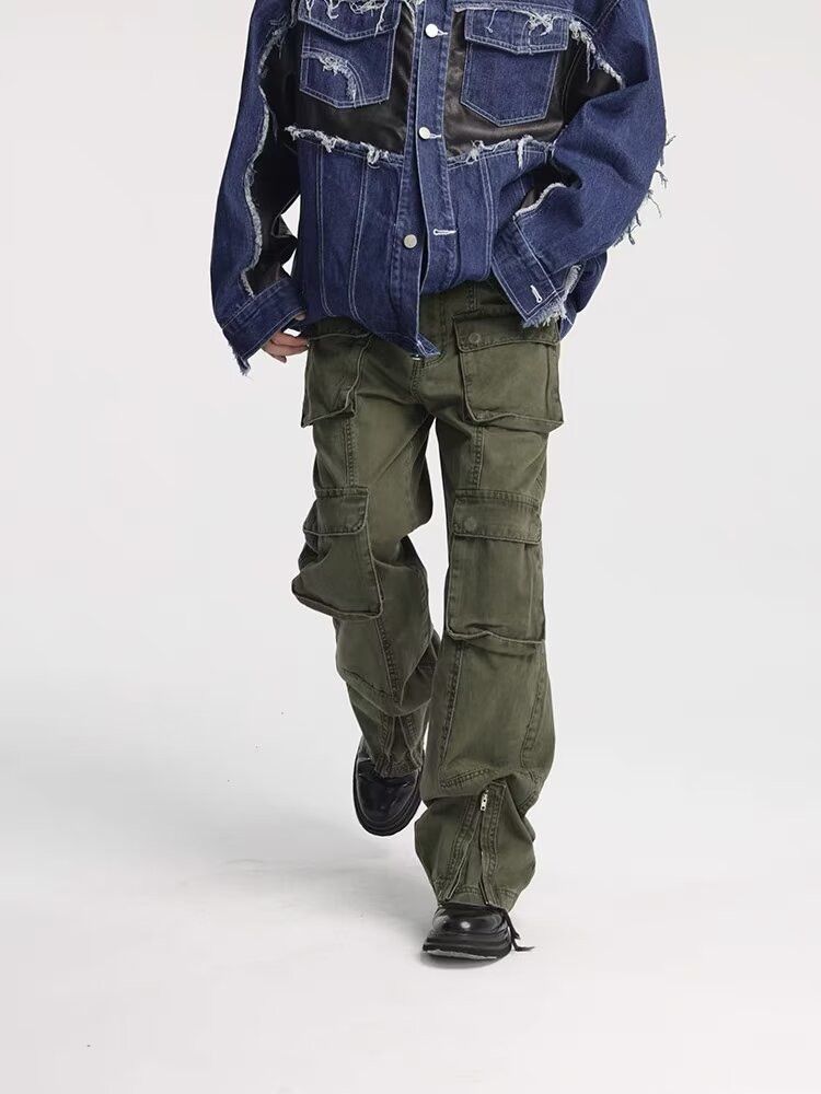 Jean Vintage Green Baggy Cargo Jeans Size US 34 / EU 50 - 5 Thumbnail
