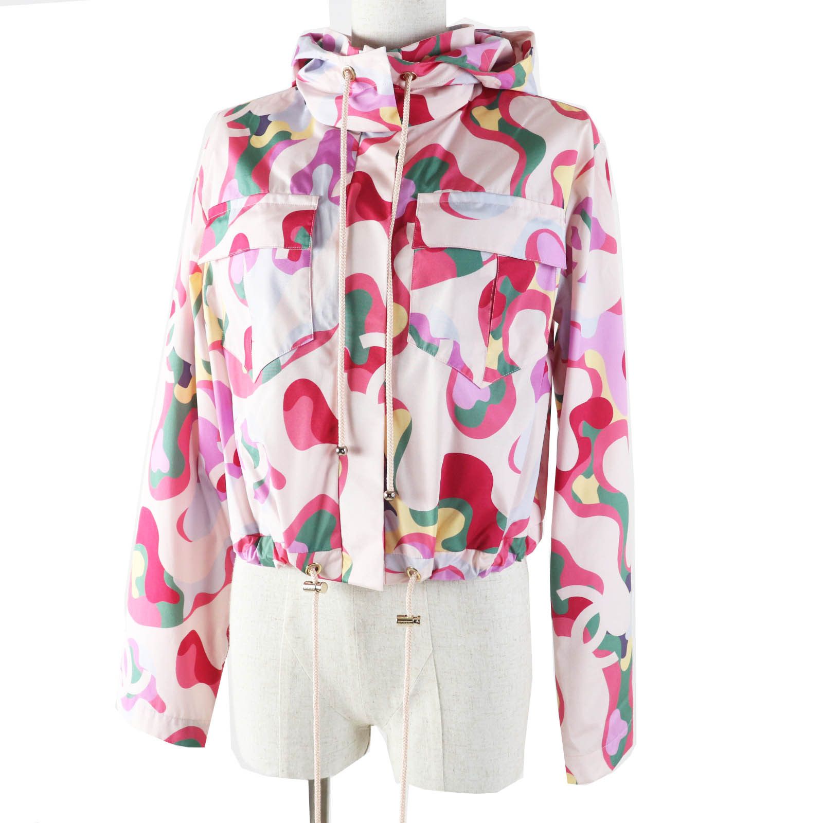 Chanel Chanel Chanel P70173 Silk Cotton Hooded Jacket Cotton Outerwear P70173 Size ONE SIZE - 1 Thumbnail