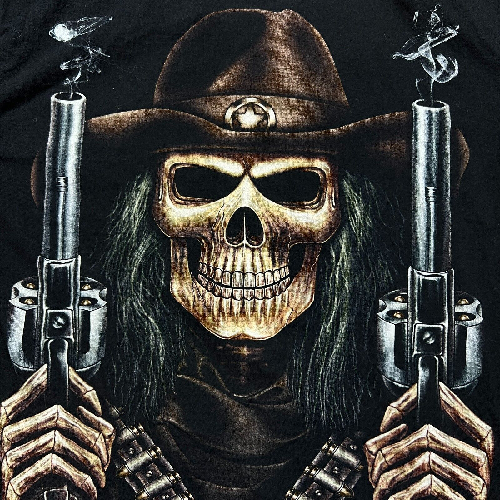 Vintage Vintage Y2K Skeleton Cowboy Medium Double Sided Graphic Tee Size US M / EU 48-50 / 2 - 5 Thumbnail