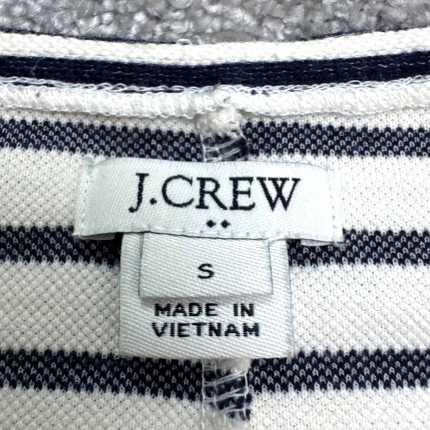 J.Crew J.Crew Striped Sleeveless V-Neck Midi Shift Dress Womens Small Navy Blue White Size S / US 4 / IT 40 - 6 Thumbnail