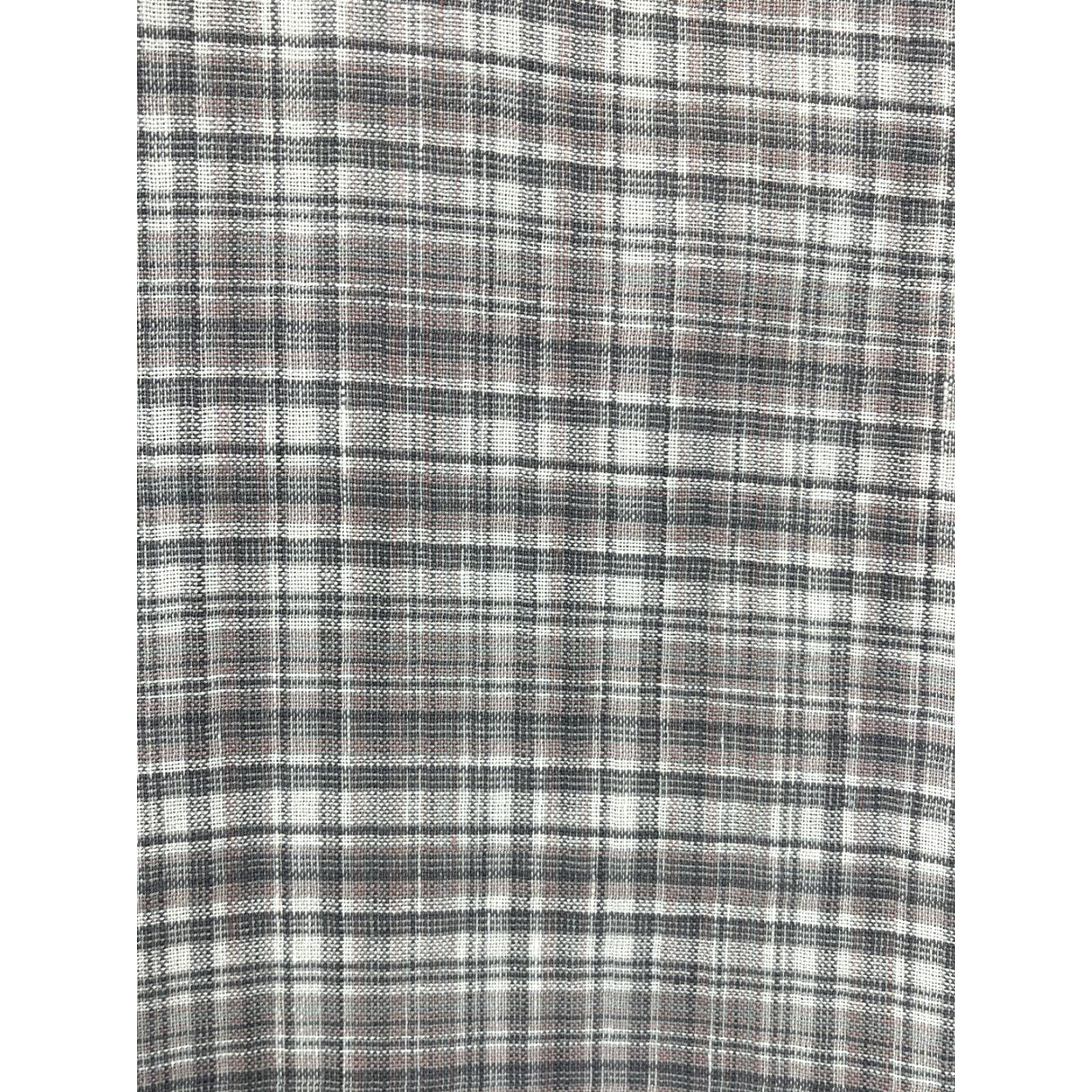 Ermenegildo Zegna Ermenegildo Zegna Linen Blend Button-Up Short XL VGUC Plaid Long Sleeve Beach Sz Size US XL / EU 56 / 4 - 4 Thumbnail