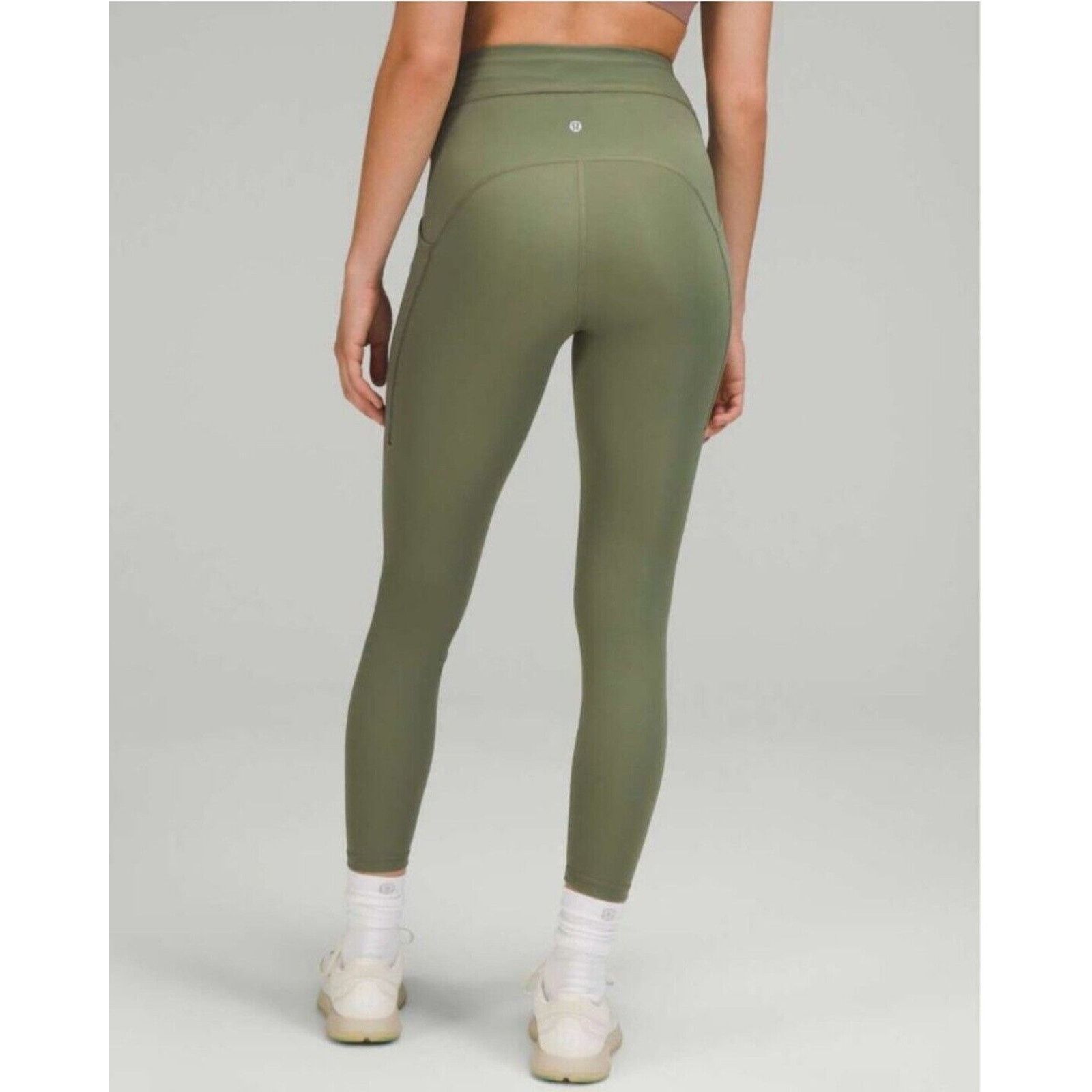 Lululemon Lululemon Women's Power Thru High-Rise Green Twill Tight 24" Size 27" / US 4 / IT 40 - 3 Thumbnail