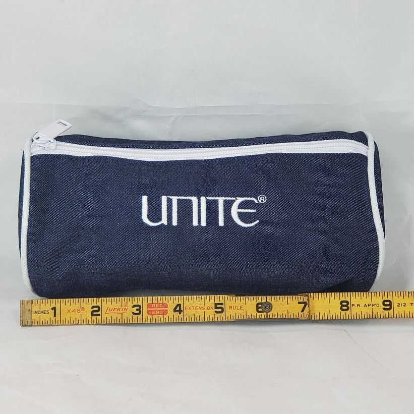 Other Unite Denim Barrel Cosmetic Bag Blue Zip Travel Case 8 Inch Size ONE SIZE - 5 Thumbnail