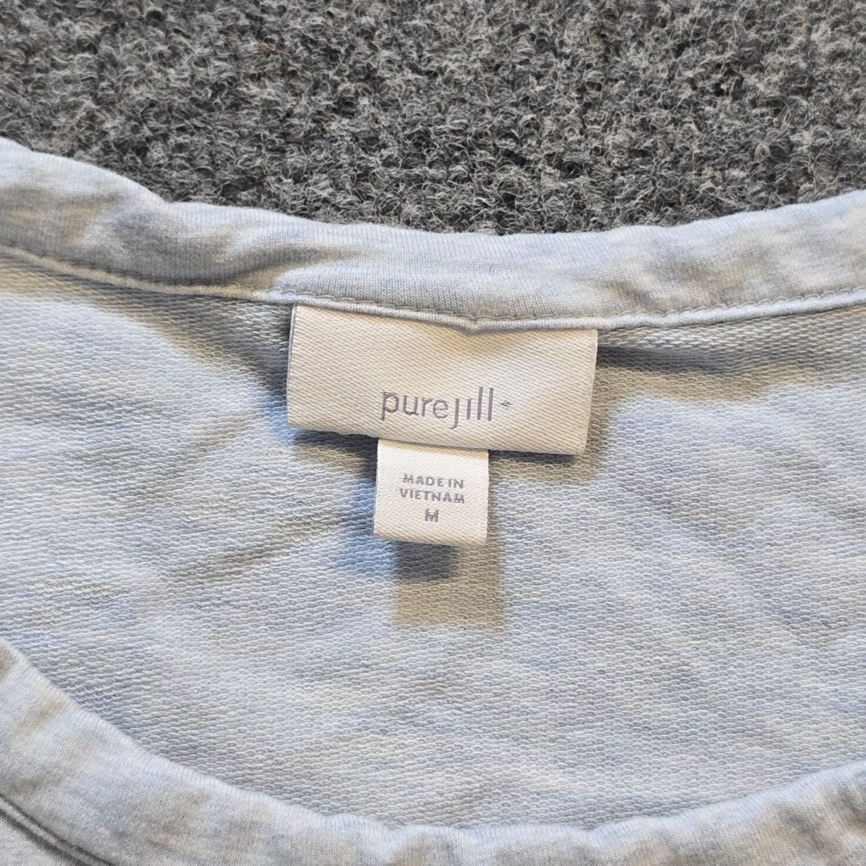 J. Jill J. Jill Blouse Women's Size M Blue Pima Cotton Round Neck Long Sleeve Casual Capsule Shirt Size M / US 6-8 / IT 42-44 - 3 Thumbnail