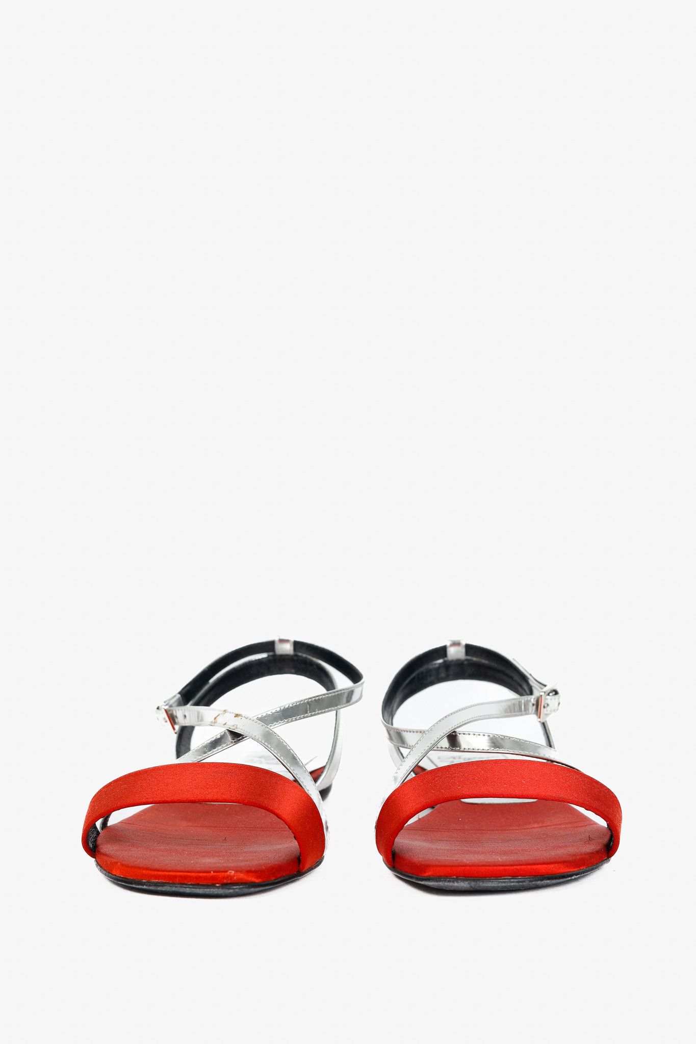 Roger Vivier Roger Vivier SS/14 Satin & Patent-Leather Flat Sandals Size US 5 / IT 35 - 2 Thumbnail