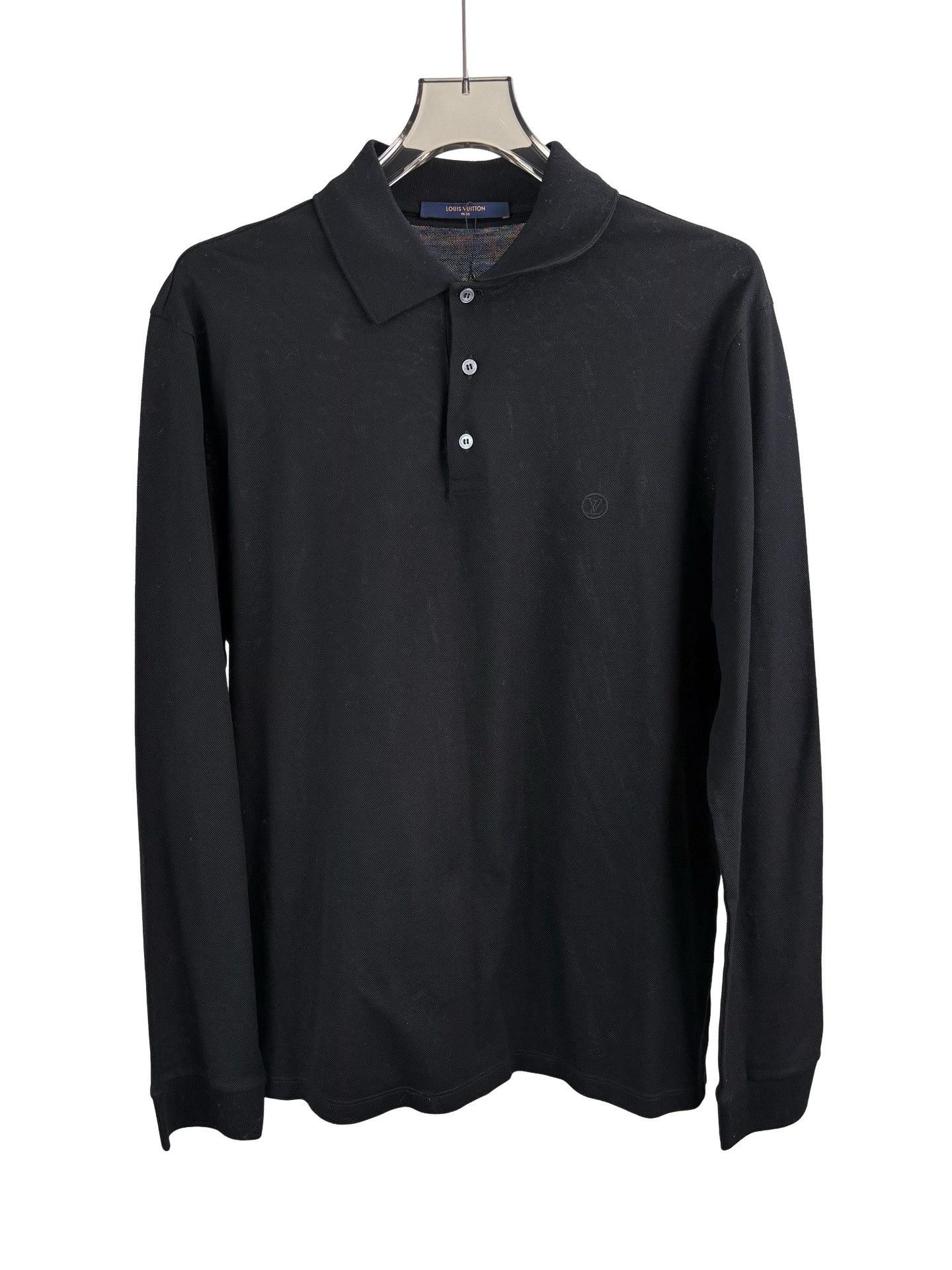 Louis Vuitton Louis Vuitton Embroidered Logo Long Sleeve Polo XL Size US XL / EU 56 / 4 - 1 Thumbnail