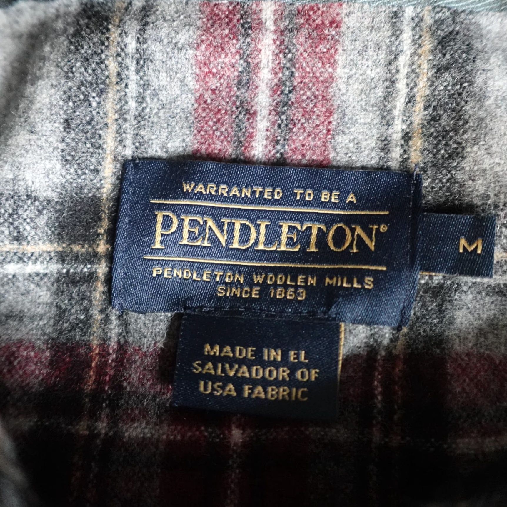 Pendleton Pendleton Womens Jacket Medium Gray Plaid Wool Hooded Button Front Size M / US 6-8 / IT 42-44 - 7 Thumbnail