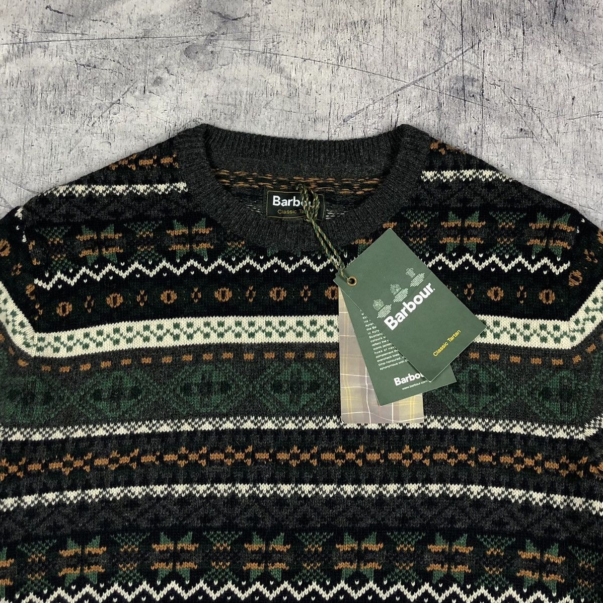 Barbour Vintage Barbour Orford Fairisle Crew Aztec Tartan Sweater Size US S / EU 44-46 / 1 - 4 Thumbnail