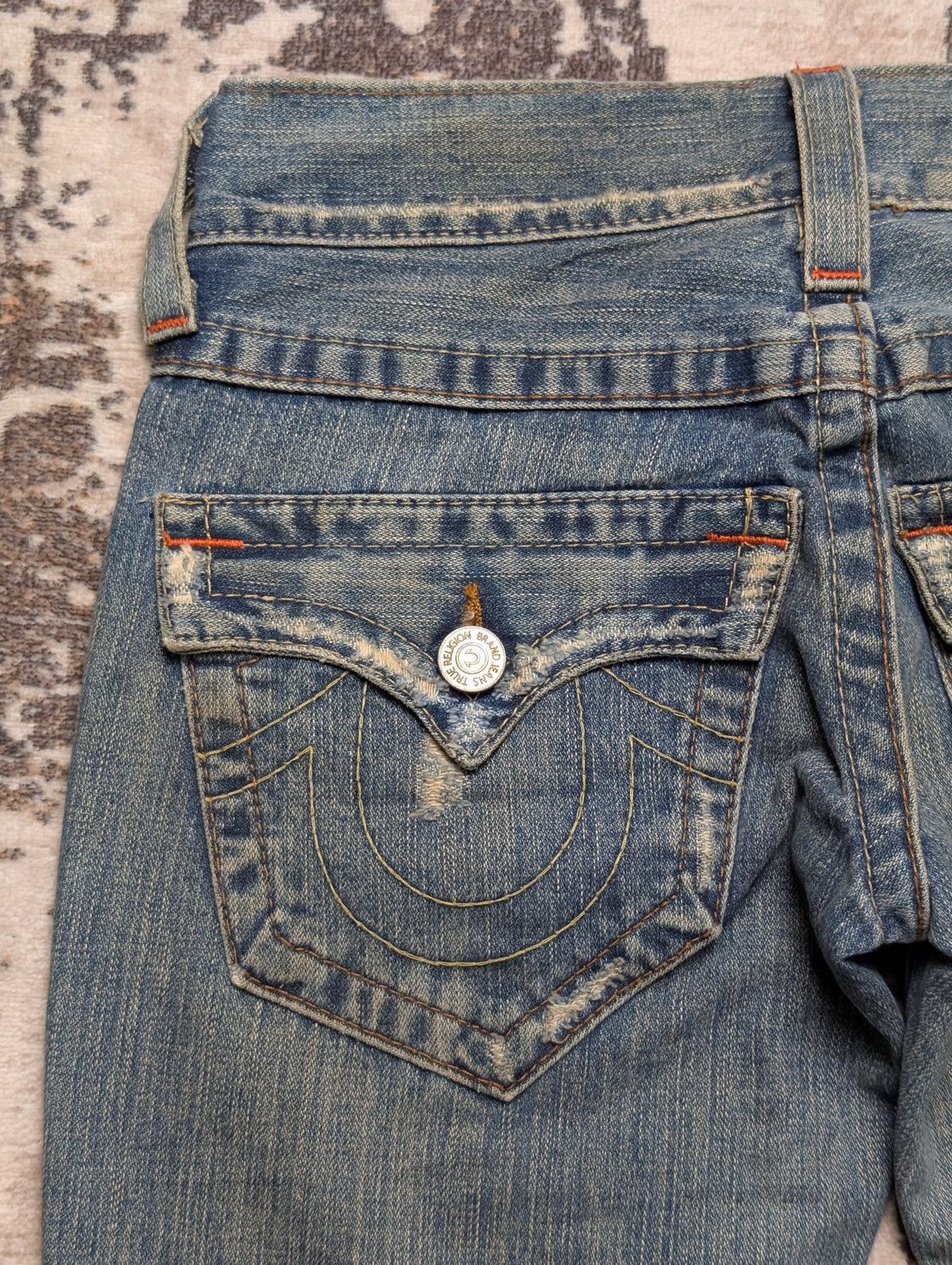 True Religion True Legion Distress Bootcut Denim Size US 31 - 10 Thumbnail