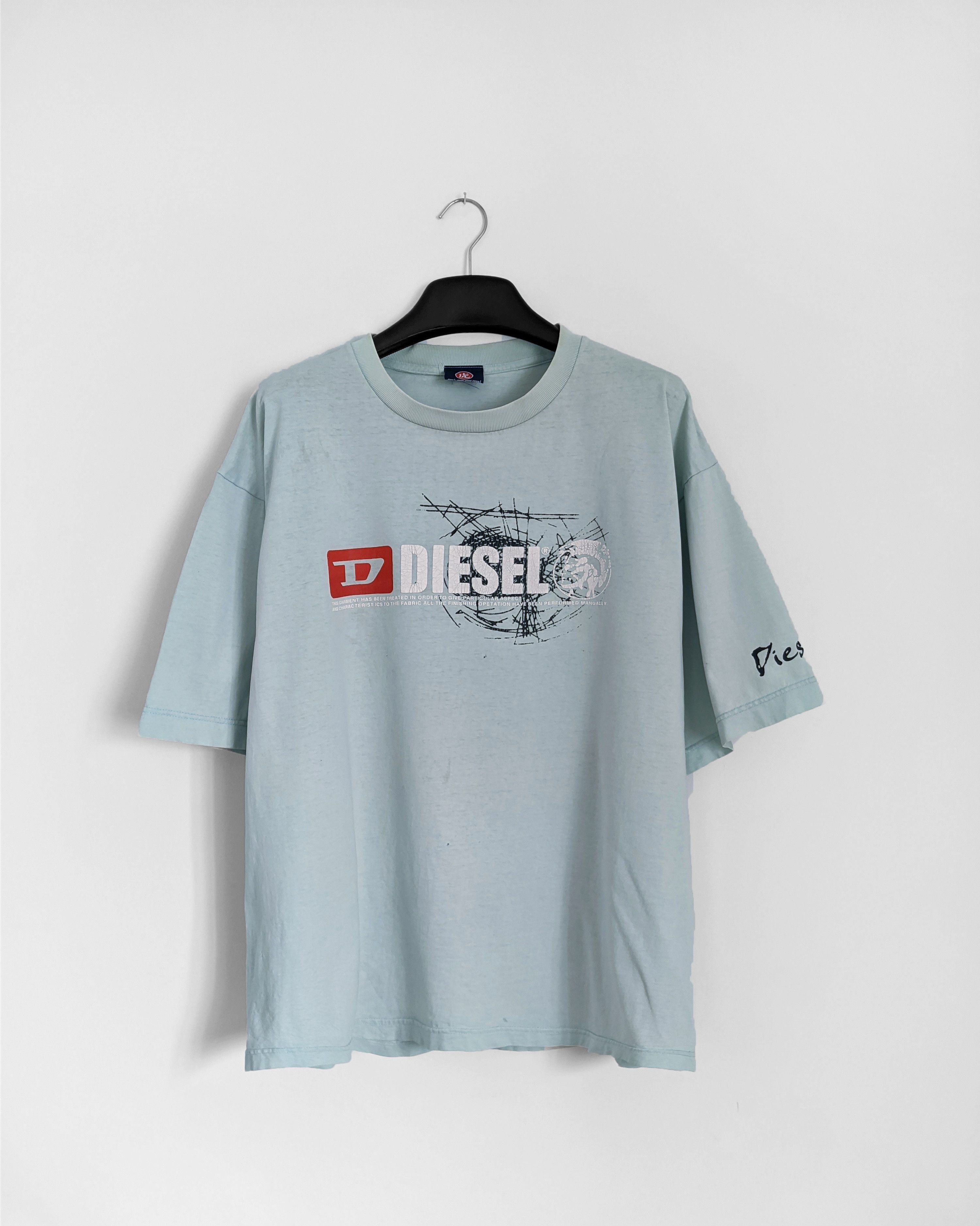 Diesel Vintage Diesel tshirt big logo 90s Size US XL / EU 56 / 4 - 2 Thumbnail